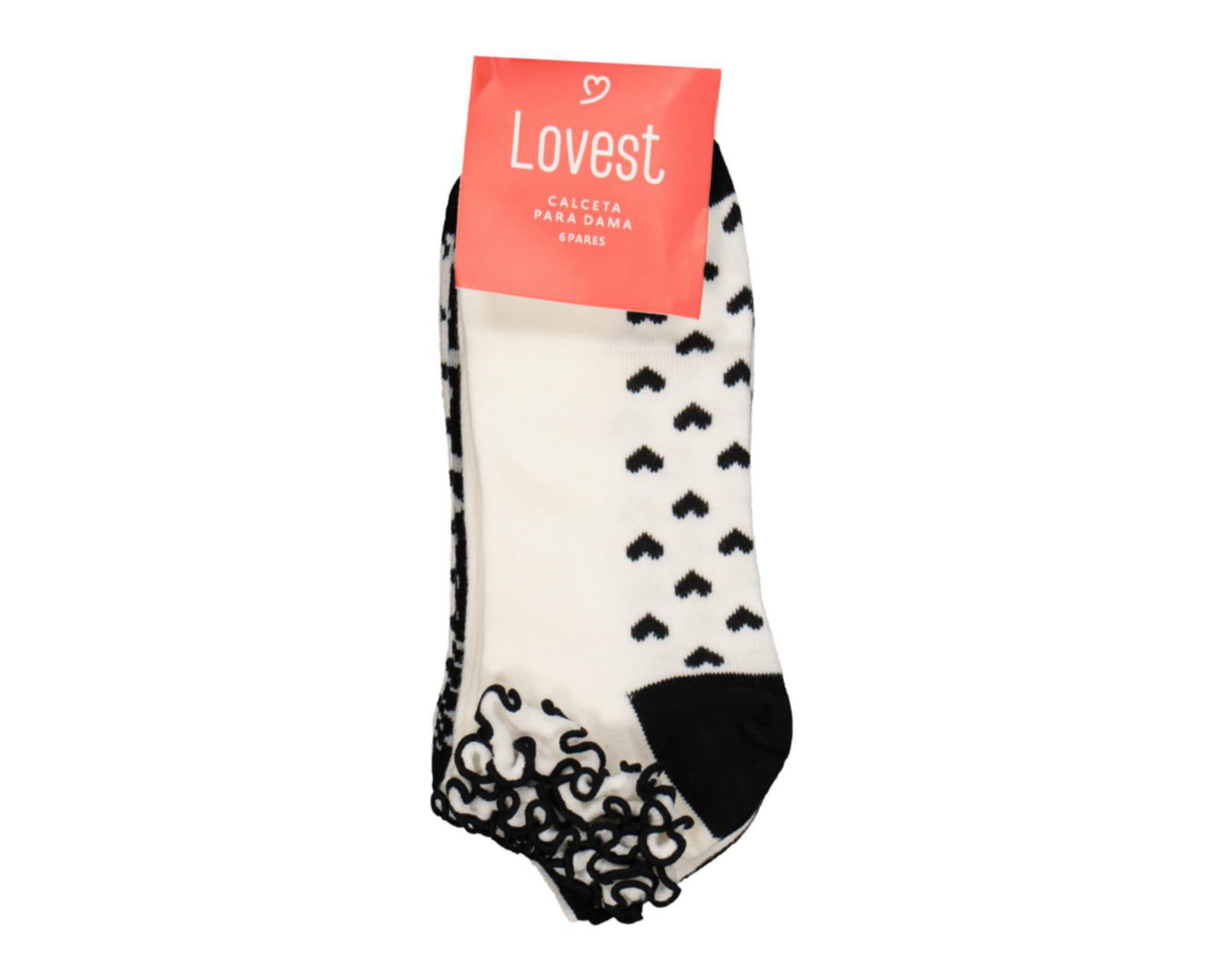 Foto 4 pulgar | Calcetas Cortas Lovest para Mujer 6 Pares