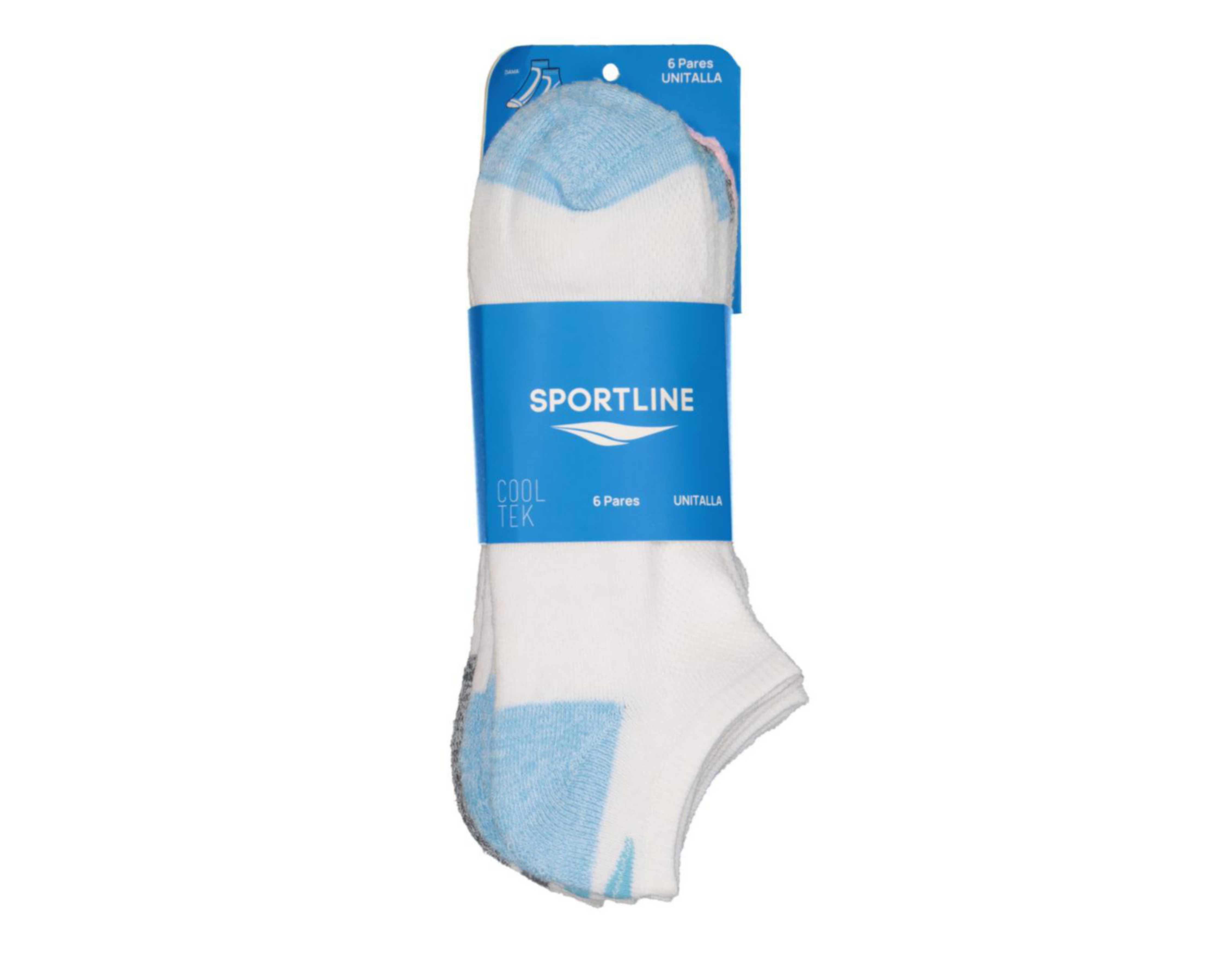 Foto 4 pulgar | Calcetas Deportivas Sportline Cool Tek para Mujer 6 Pares