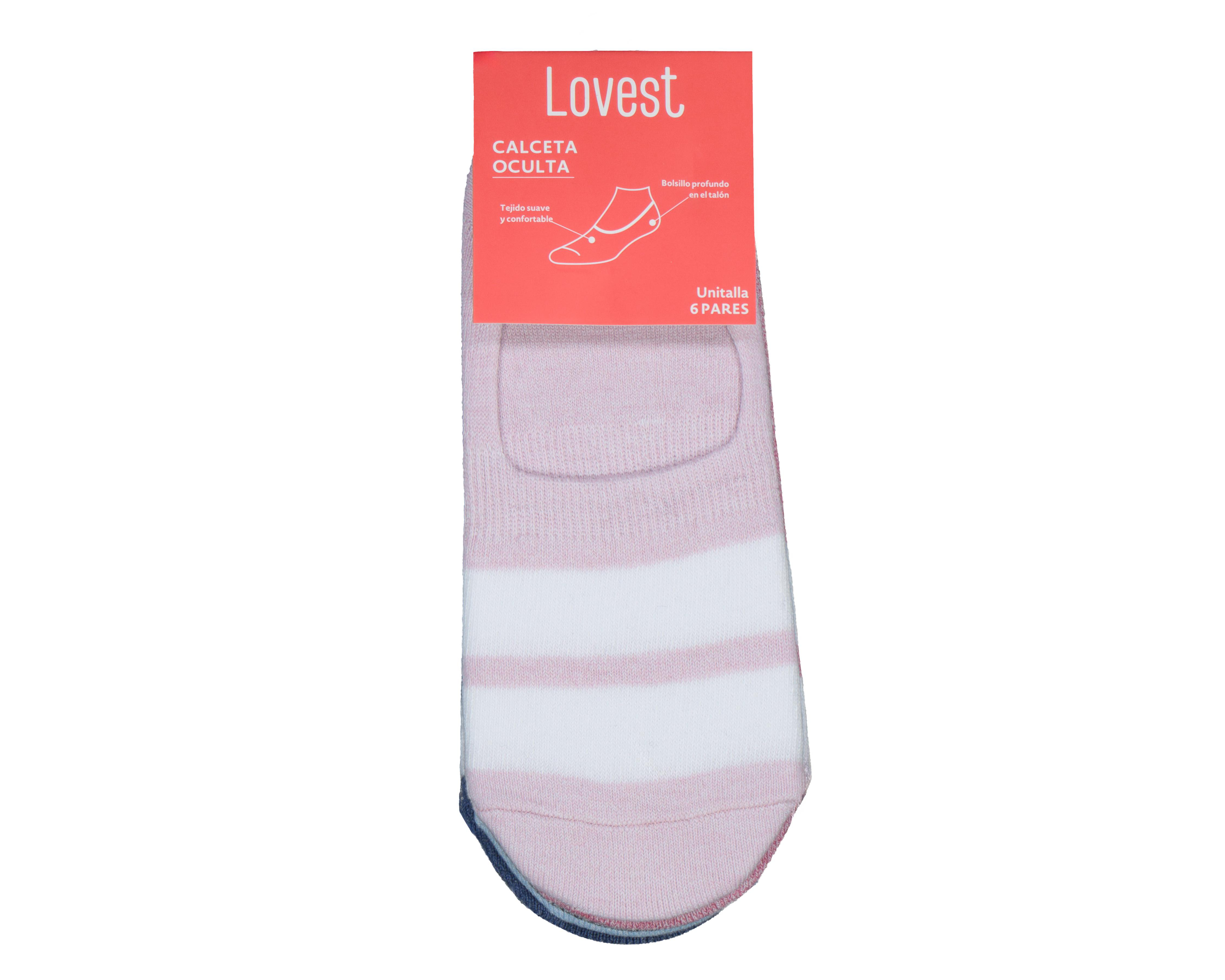 Foto 4 pulgar | Calcetas Invisibles Lovest para Mujer 6 Pares