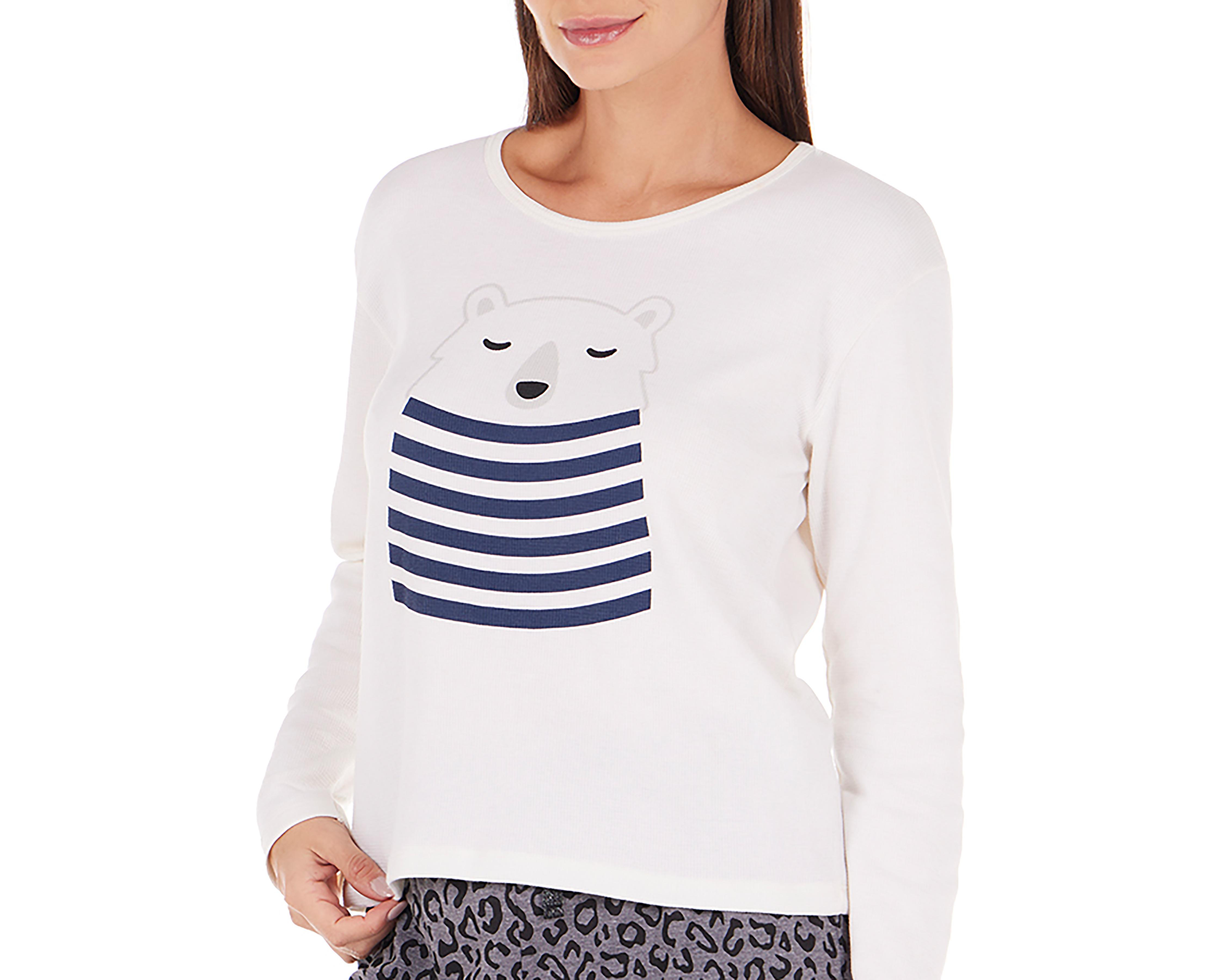 Foto 4 pulgar | Pijama Tops & Bottoms para Mujer 2 Piezas