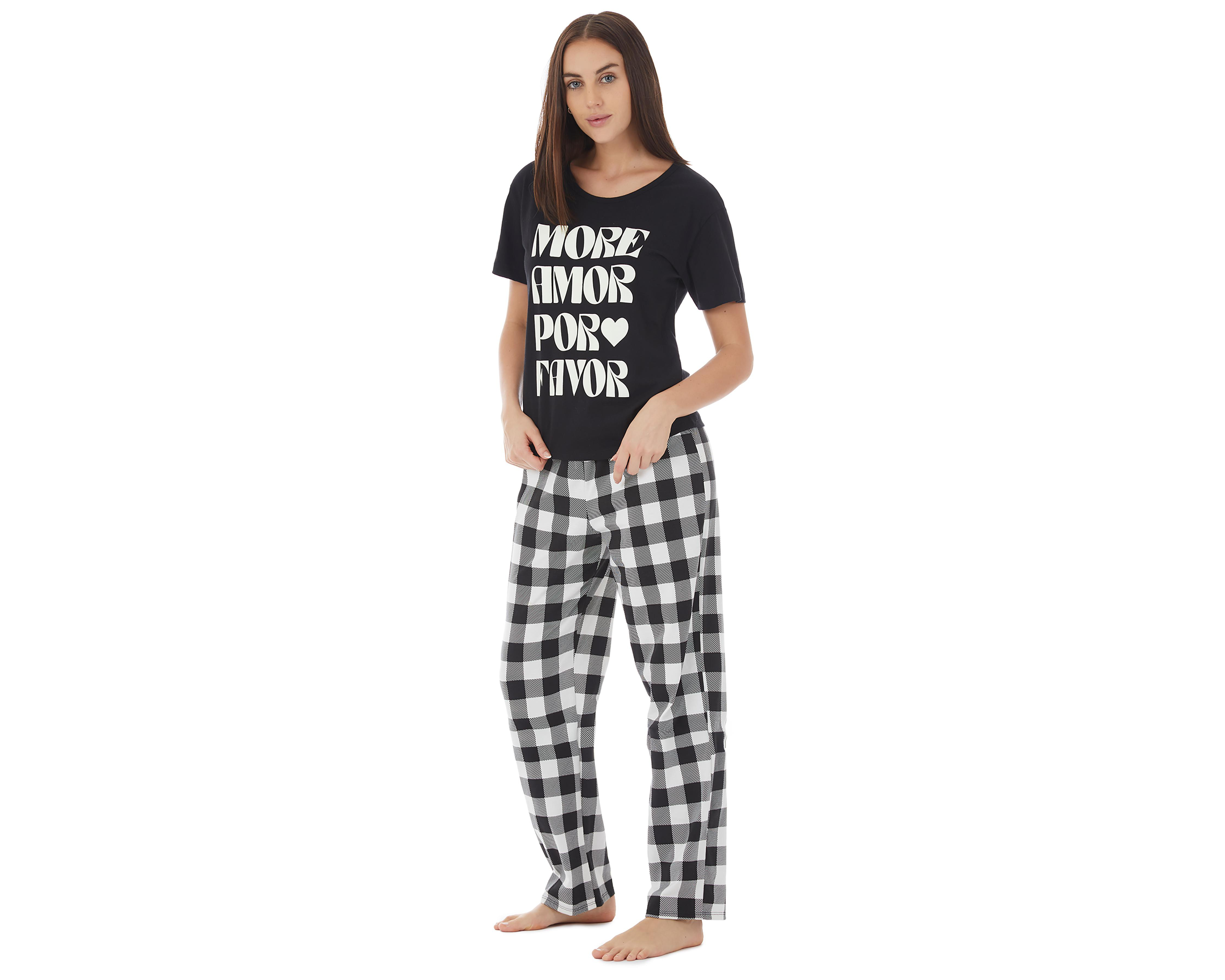 Foto 5 pulgar | Pijama Tops & Bottoms para Mujer 2 Piezas