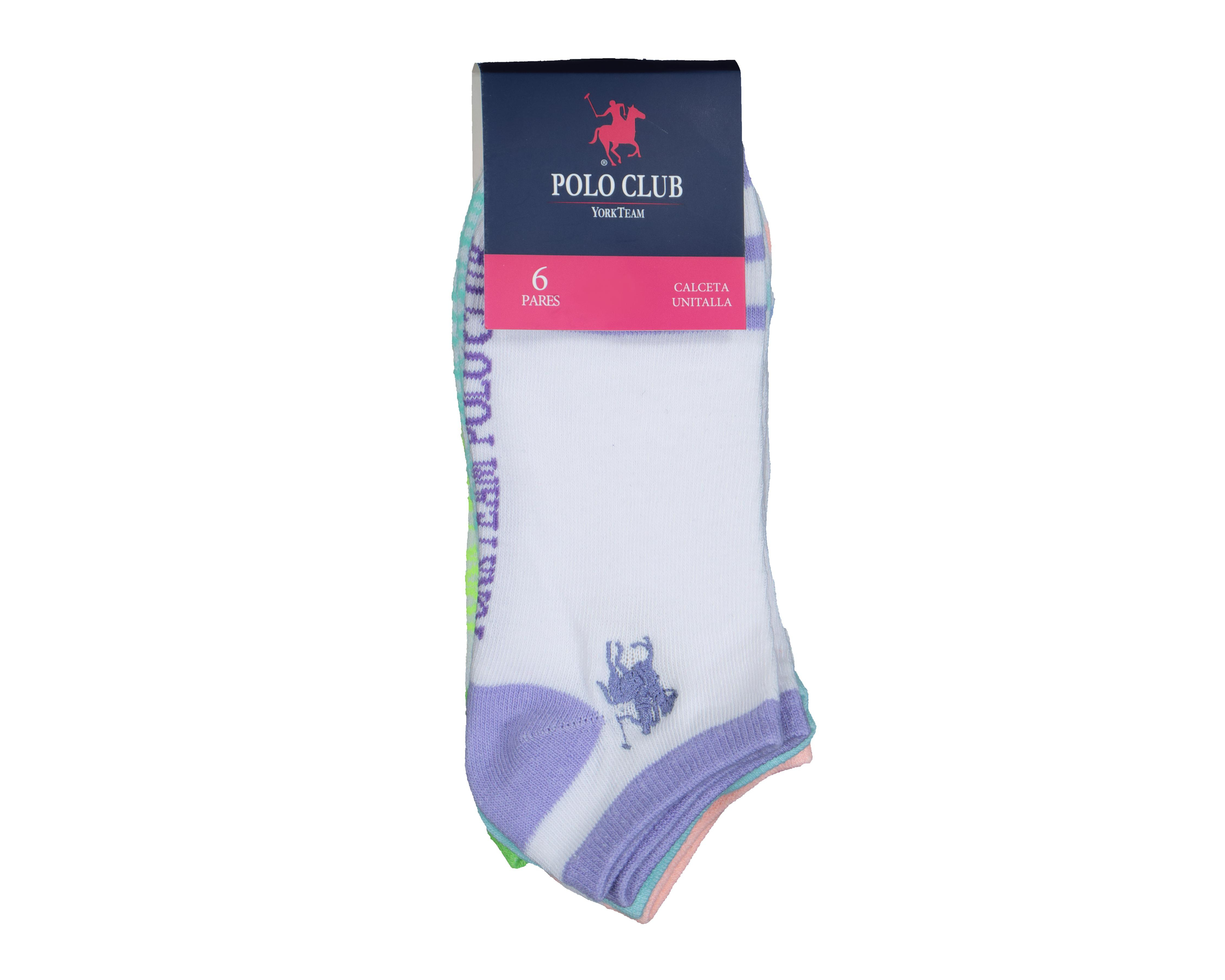 Foto 4 pulgar | Calcetas Tines York Team Polo Club para Mujer 6 Pares