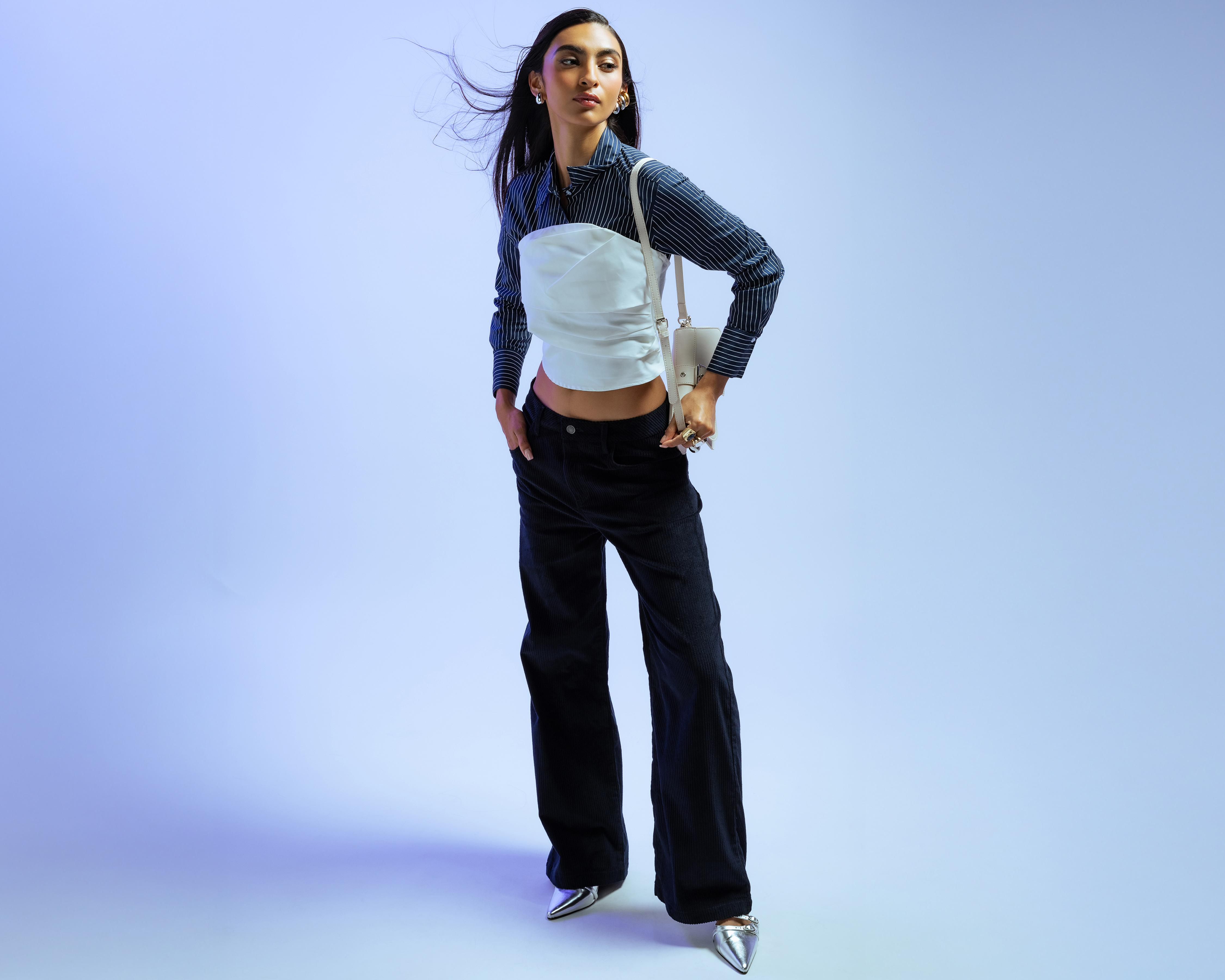 Foto 2 pulgar | Pantalón Ancho Strona Azul Marino para Mujer