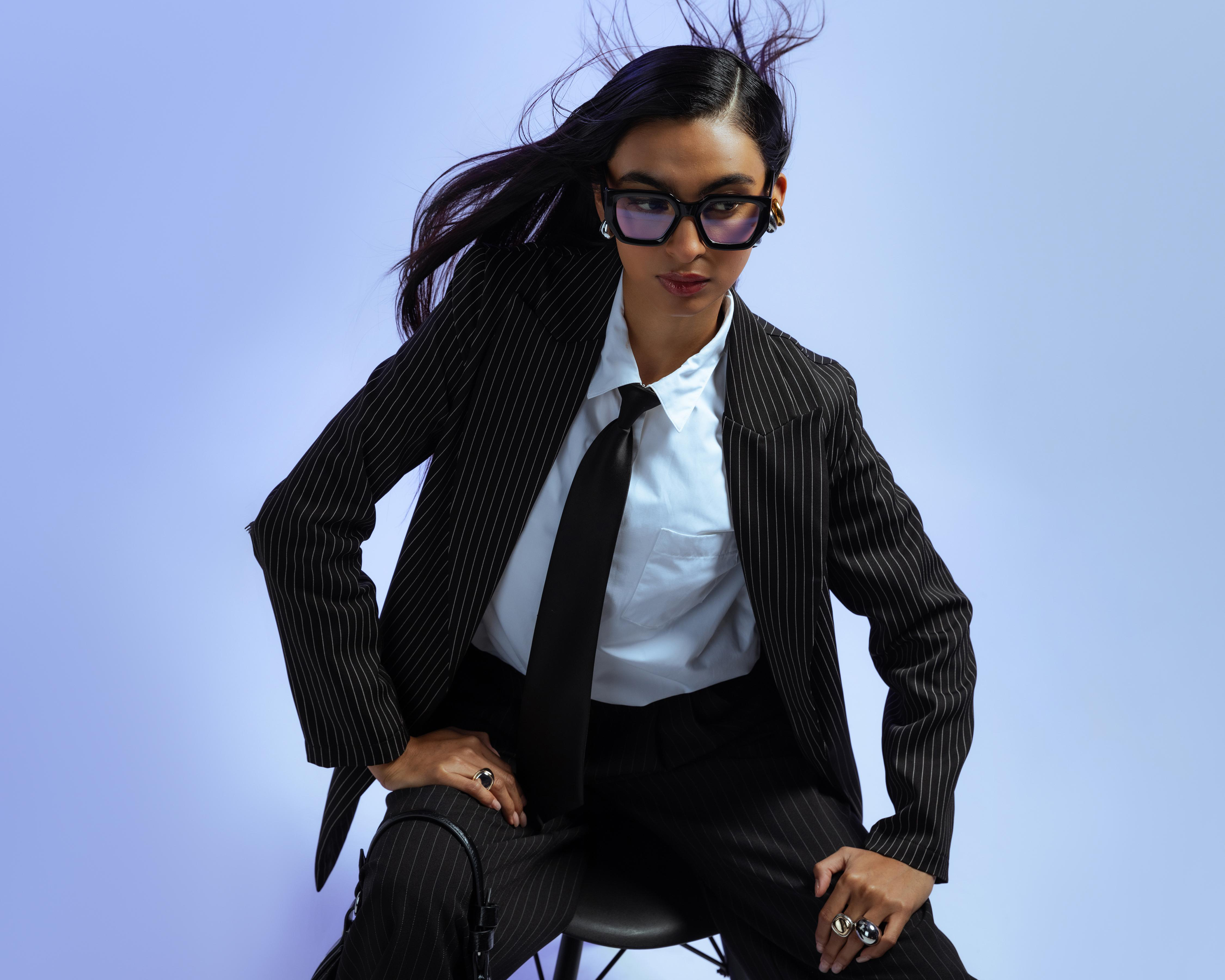 Foto 1 | Blazer Azul Strona para Mujer