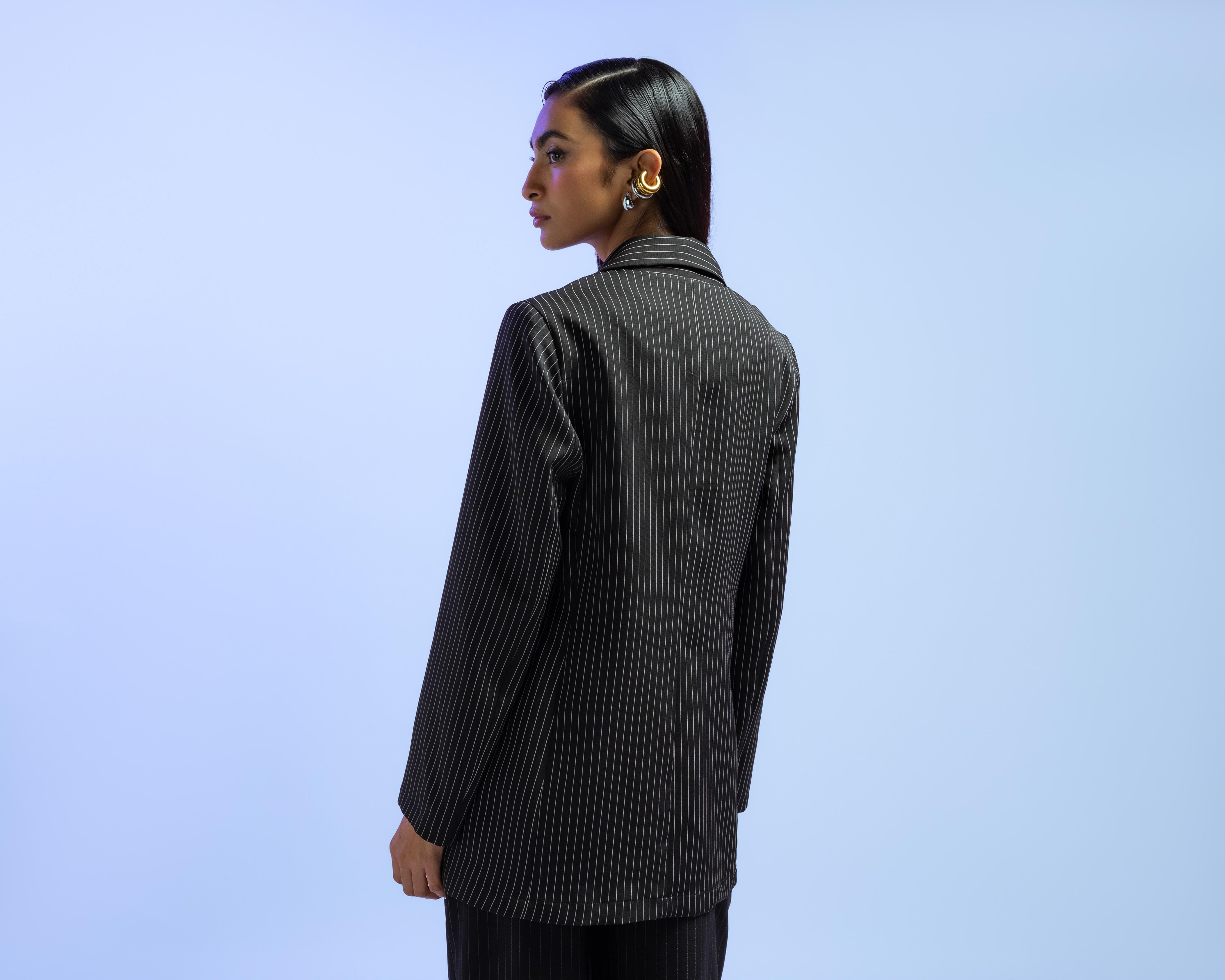 Foto 3 | Blazer Azul Strona para Mujer