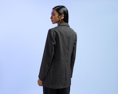 Foto 3 | Blazer Azul Strona para Mujer