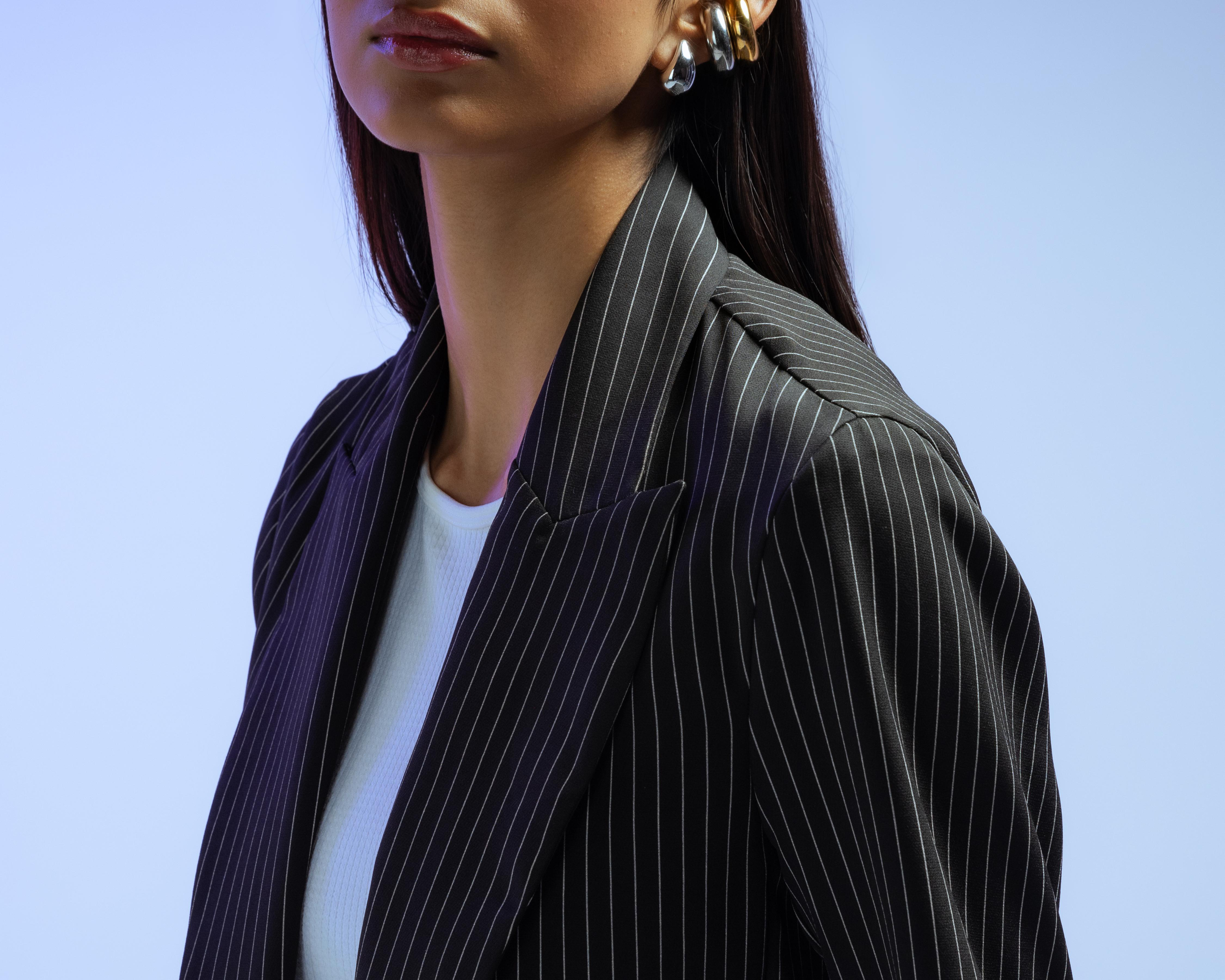 Foto 5 pulgar | Blazer Azul Strona para Mujer