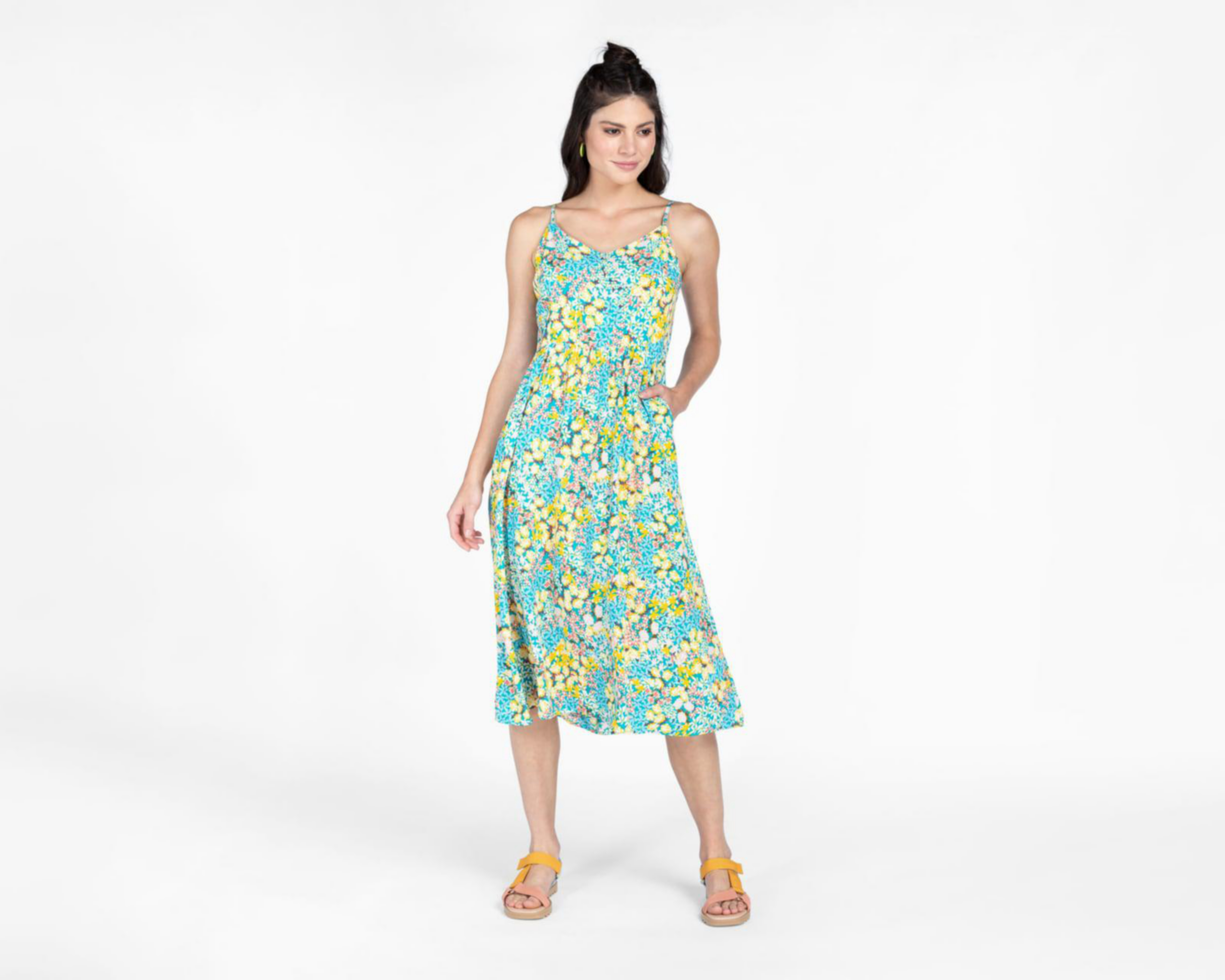 Foto 2 pulgar | Vestido 18 Forever Casual de Tirantes con Estampado Floral