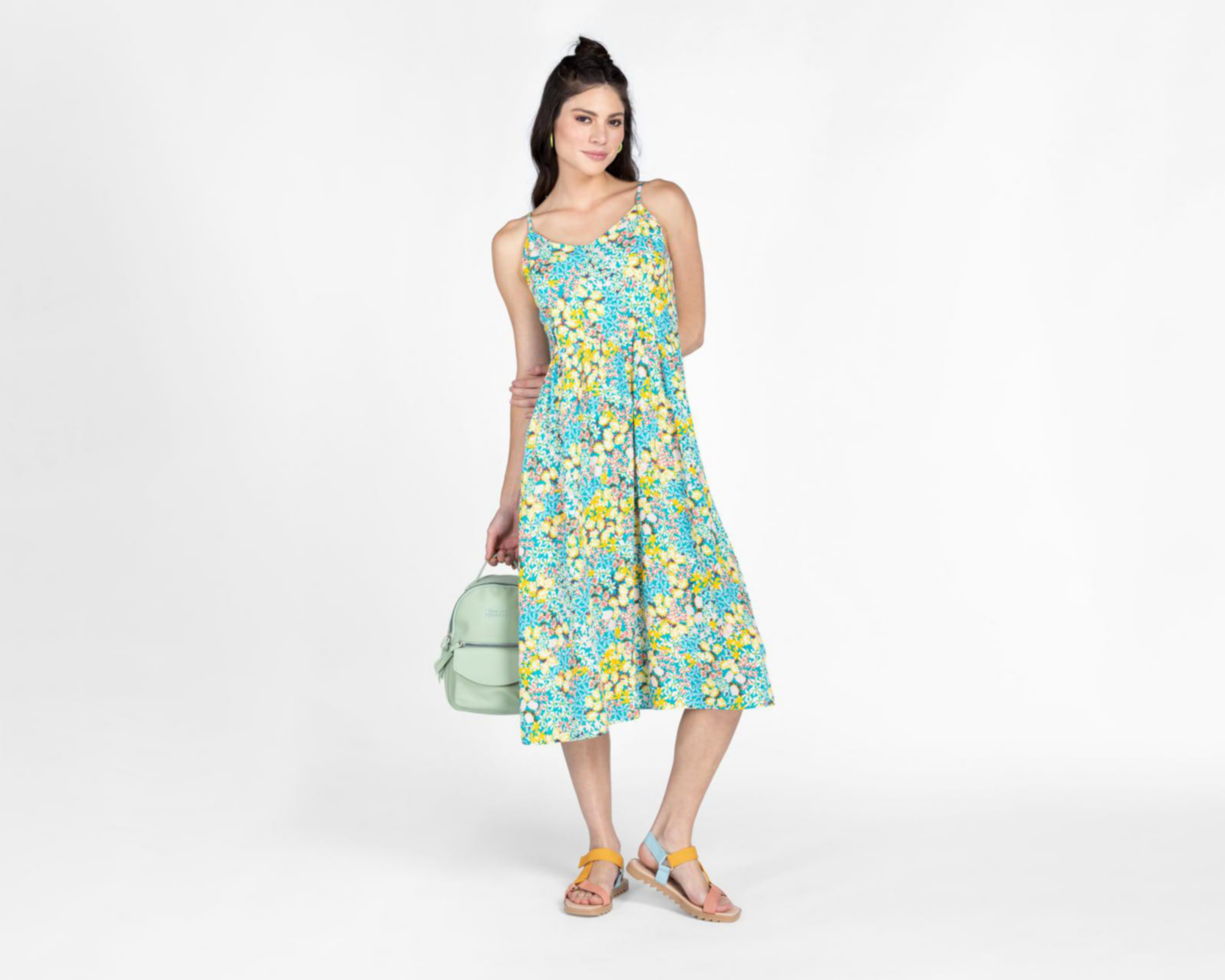Foto 2 | Vestido 18 Forever Casual de Tirantes con Estampado Floral