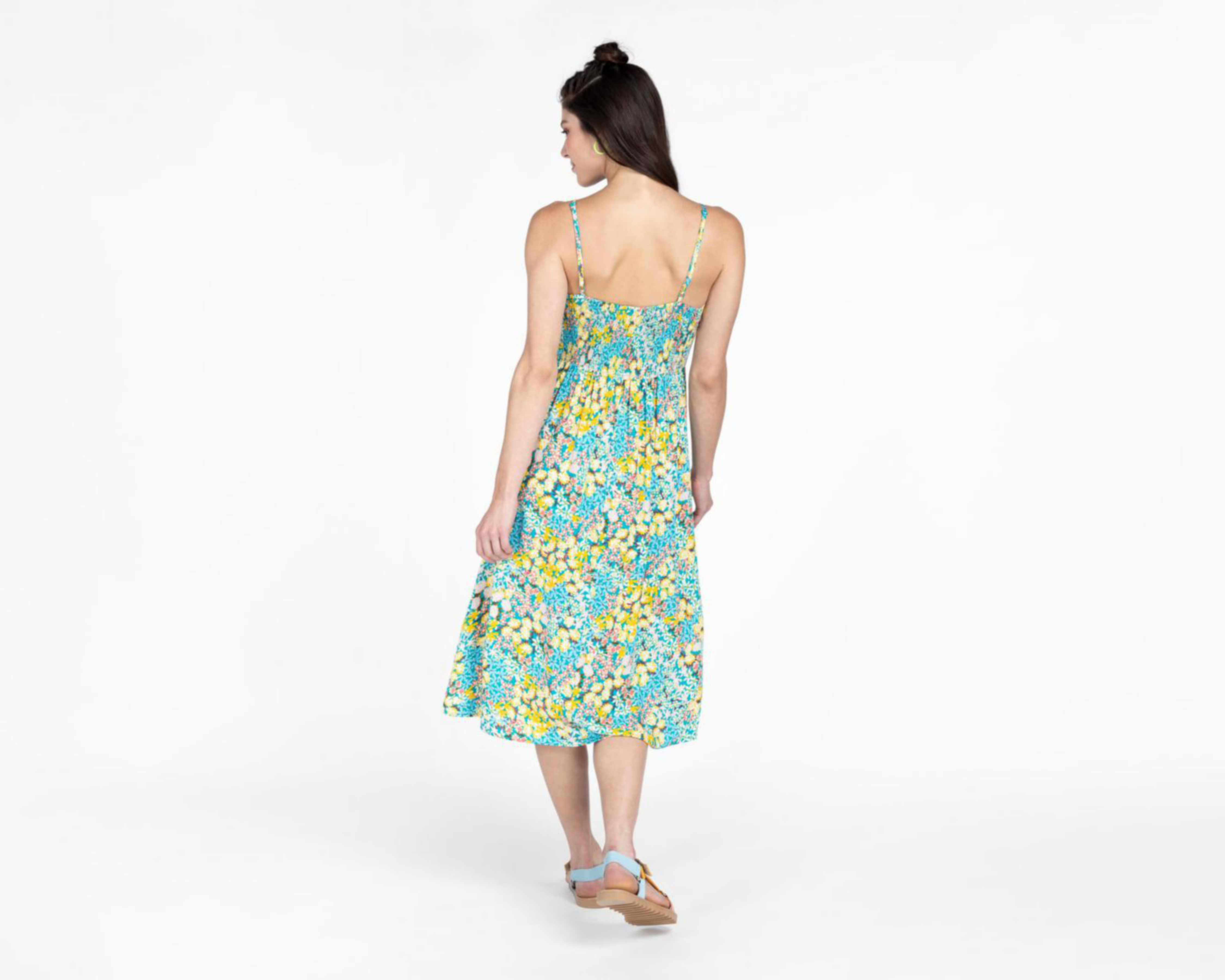 Foto 3 | Vestido 18 Forever Casual de Tirantes con Estampado Floral