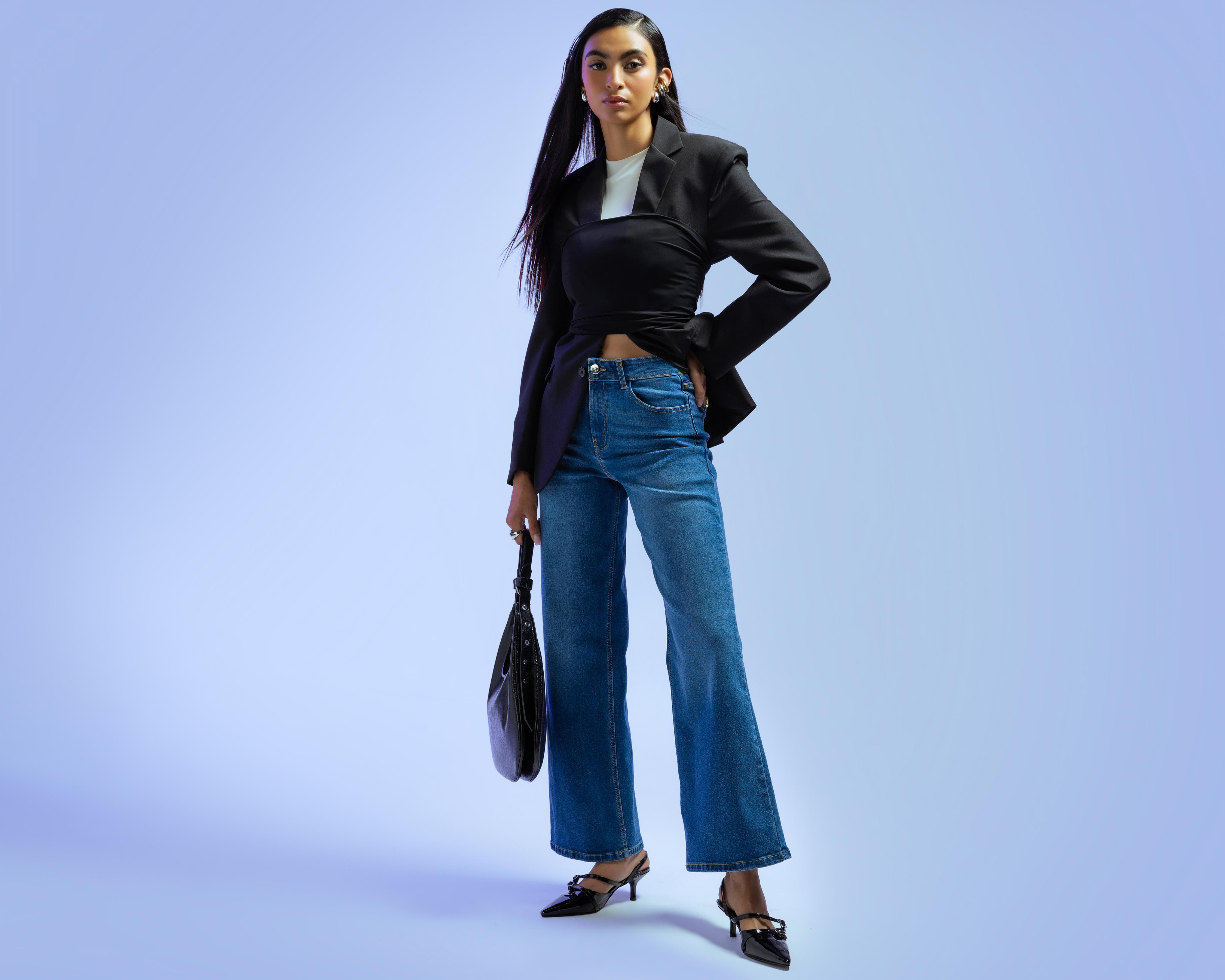 Jeans Wide Leg Strona para Mujer