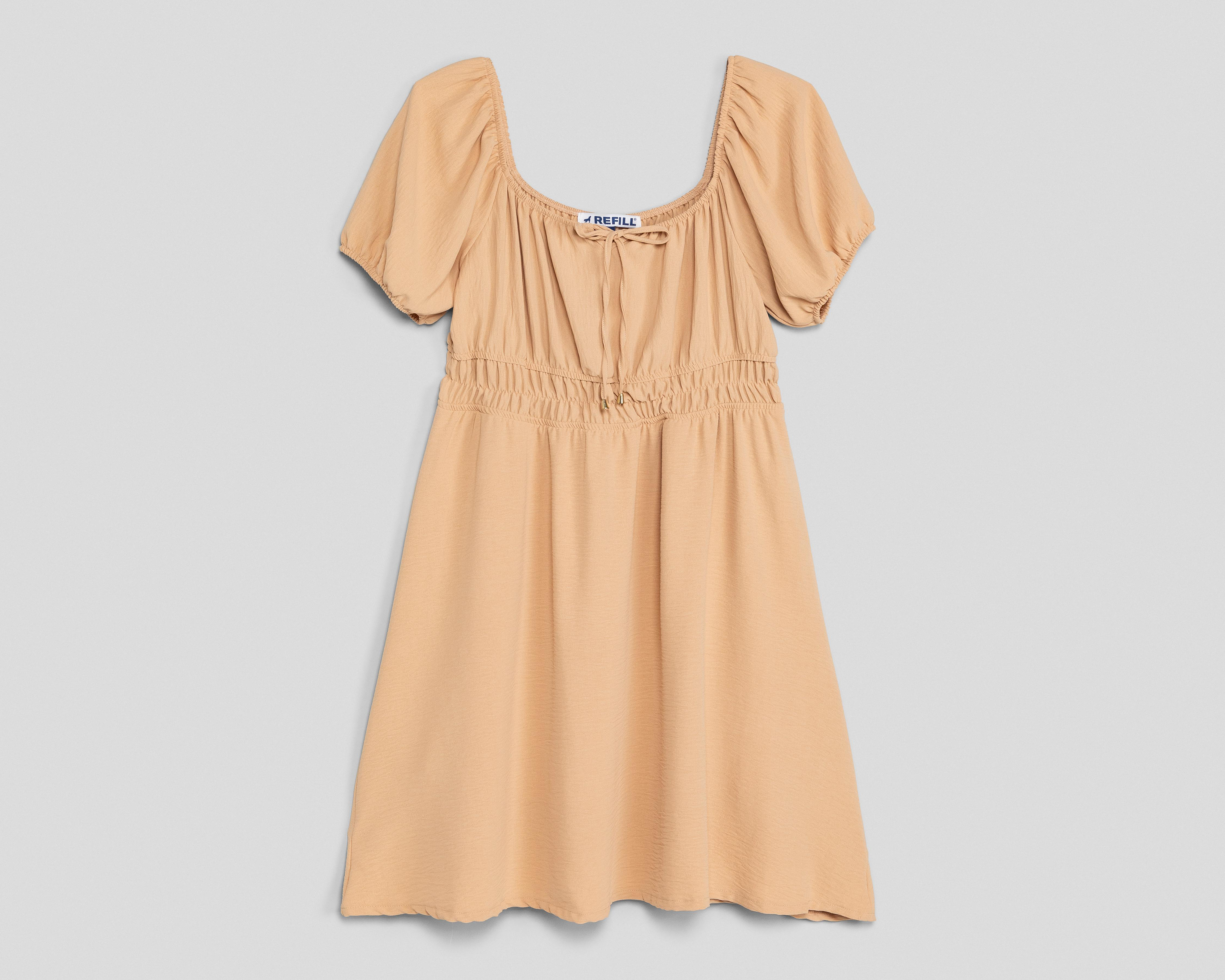 Foto 2 pulgar | Vestido Casual Refill Manga Corta  Beige Juvenil