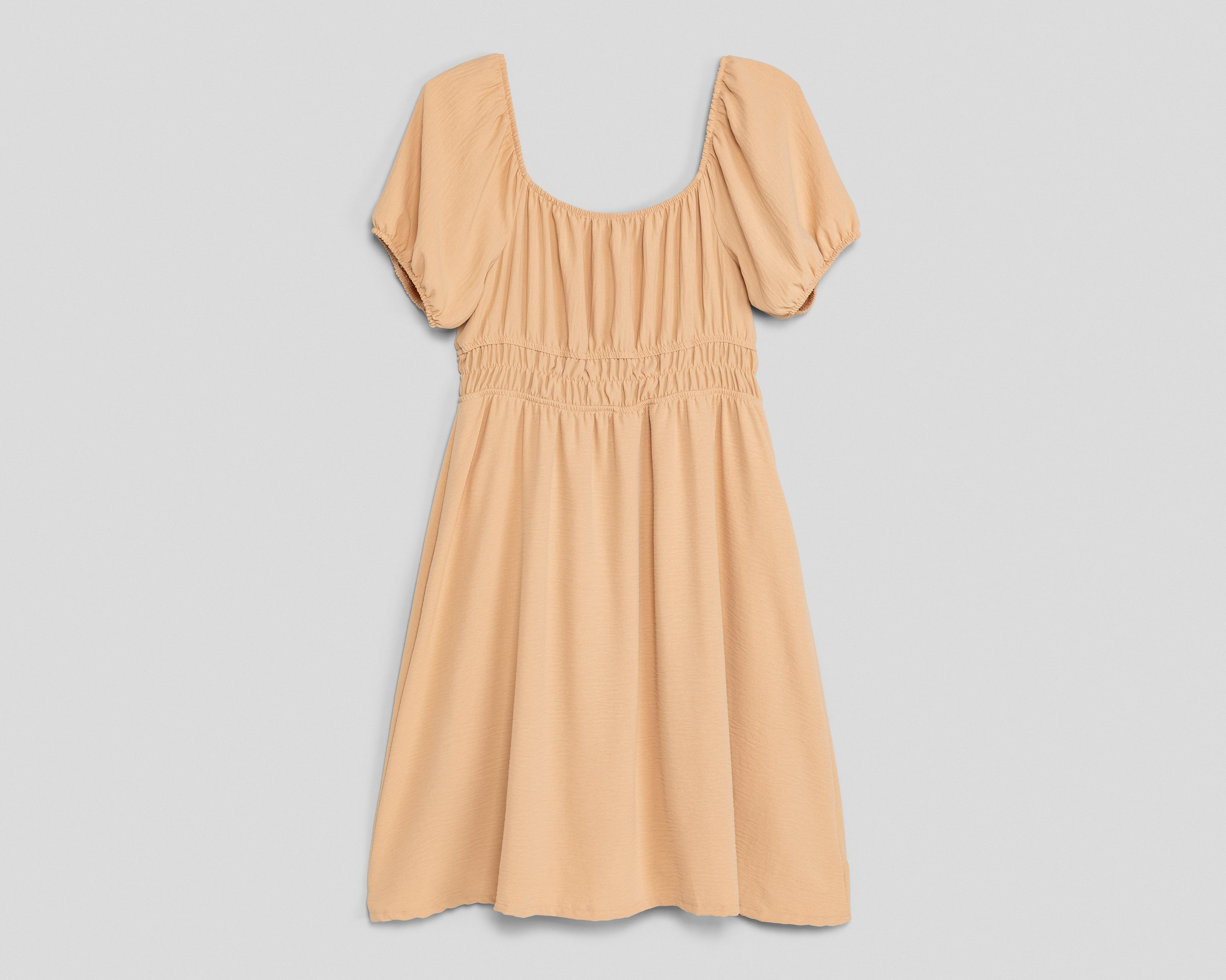 Foto 3 pulgar | Vestido Casual Refill Manga Corta  Beige Juvenil