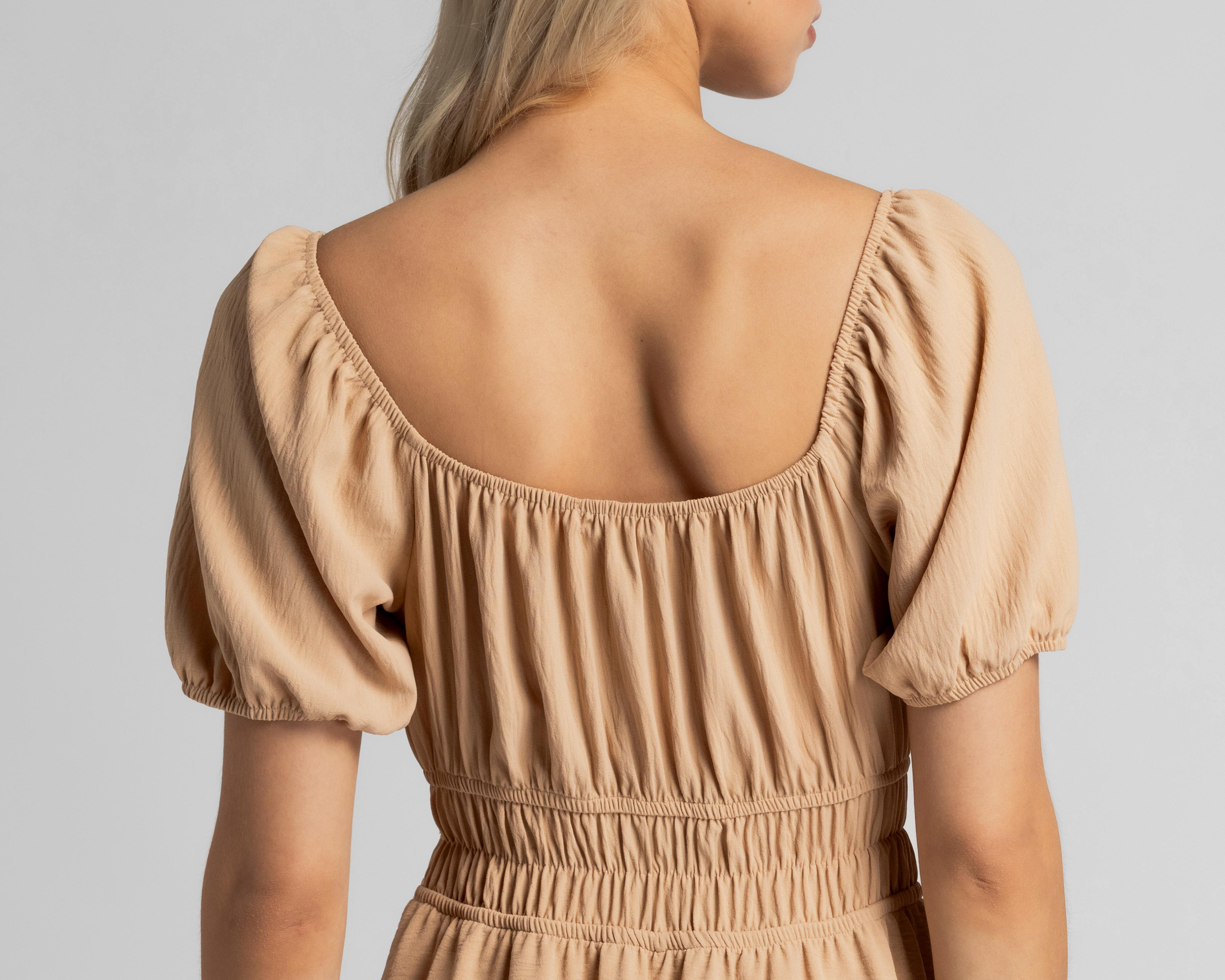 Foto 5 | Vestido Casual Refill Manga Corta  Beige Juvenil