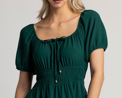 Foto 4 | Vestido Casual Refill Manga Corta Verde Jade Juvenil
