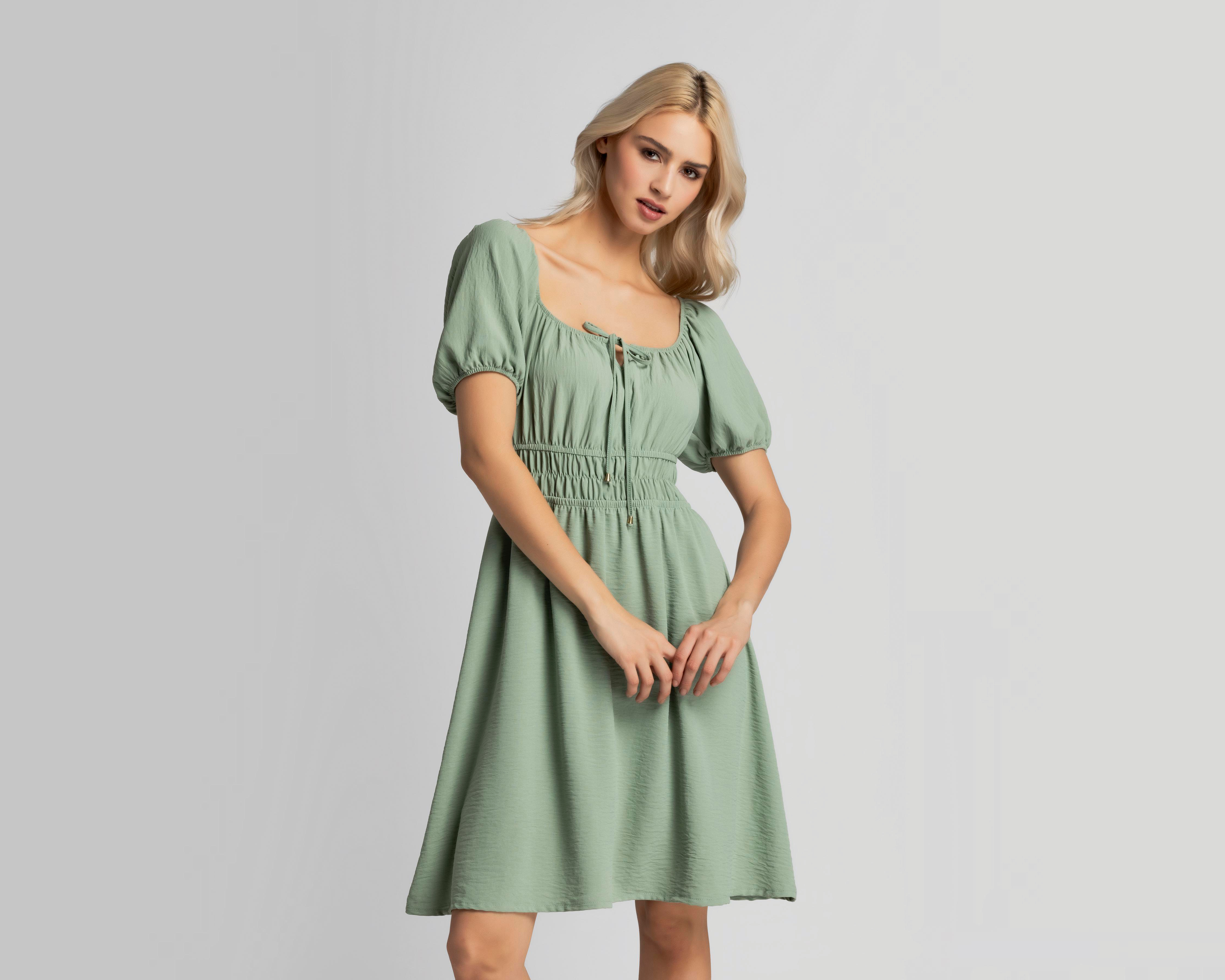 Vestido Casual Refill Verde para Mujer