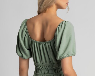 Foto 5 | Vestido Casual Refill Verde para Mujer