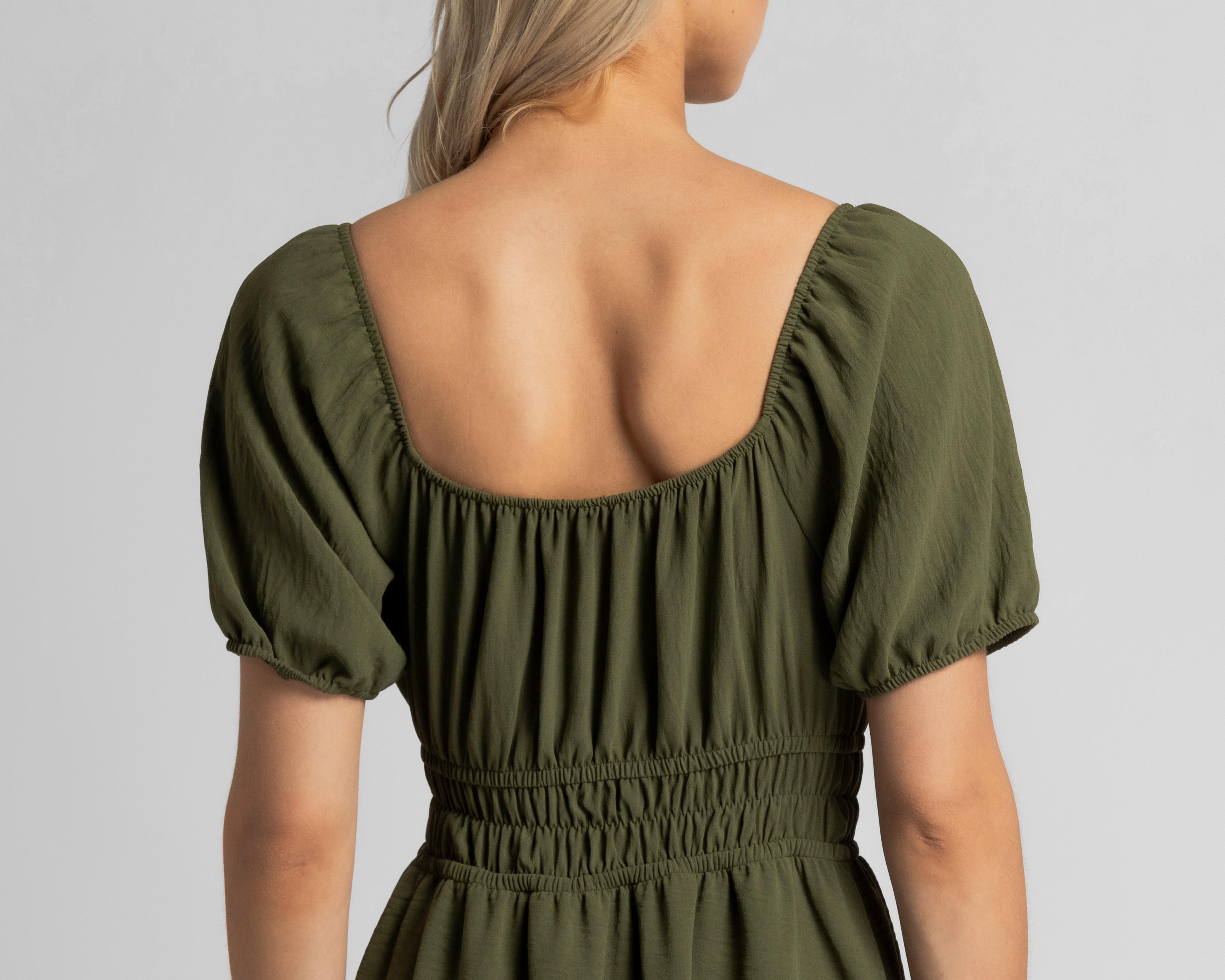 Foto 6 pulgar | Vestido Casual Refill Verde para Mujer