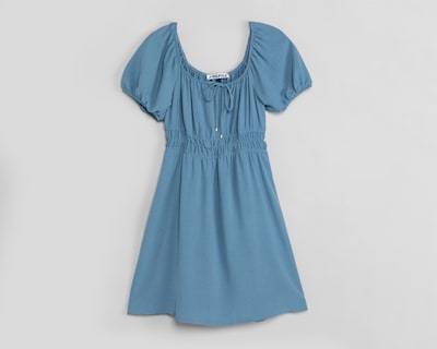 Foto 1 | Vestido Casual Refill Manga Corta Midi Azul Juvenil