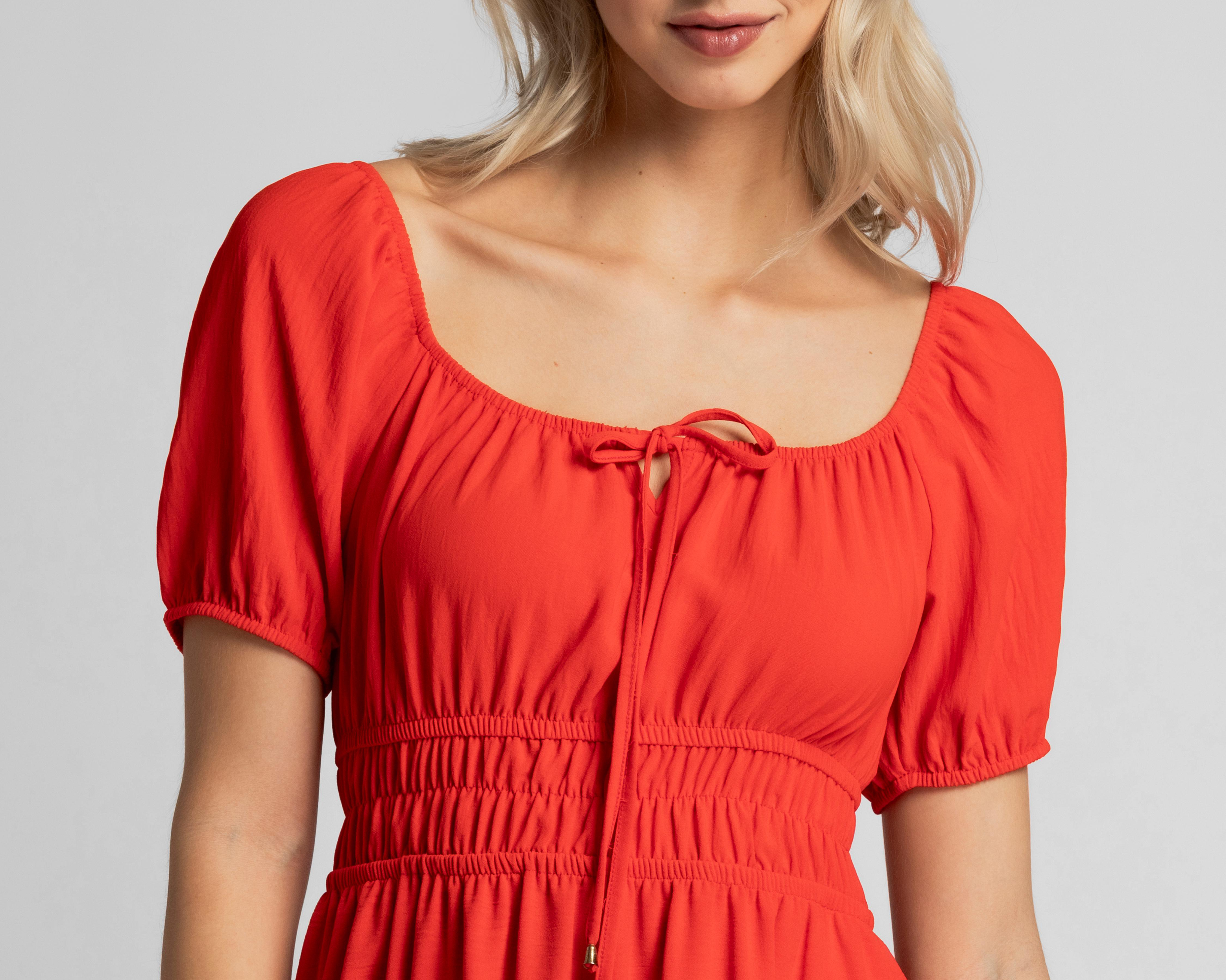 Foto 5 pulgar | Vestido Casual Refill Rojo para Mujer