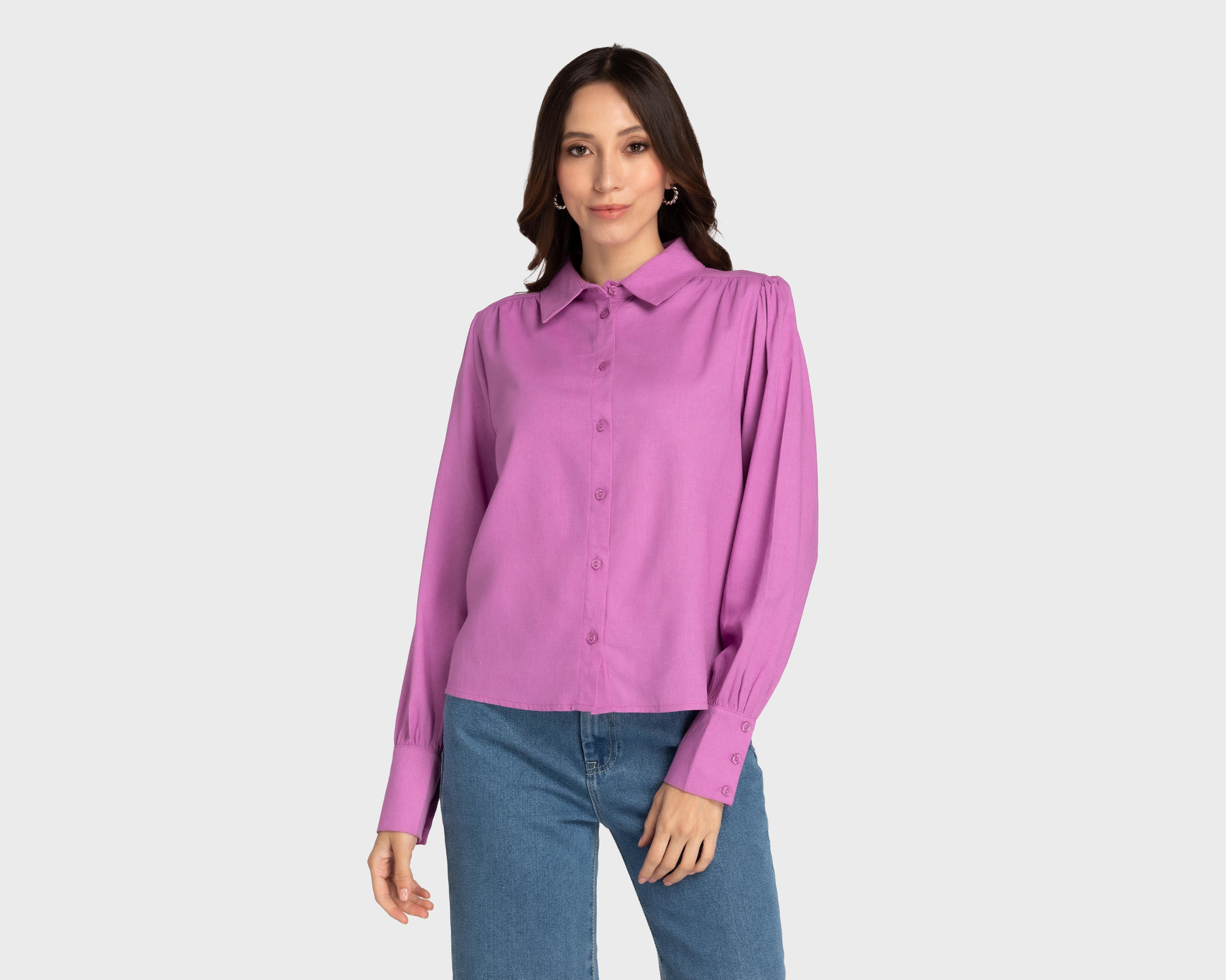Foto 1 | Blusa Sahara Manga Larga con Botones