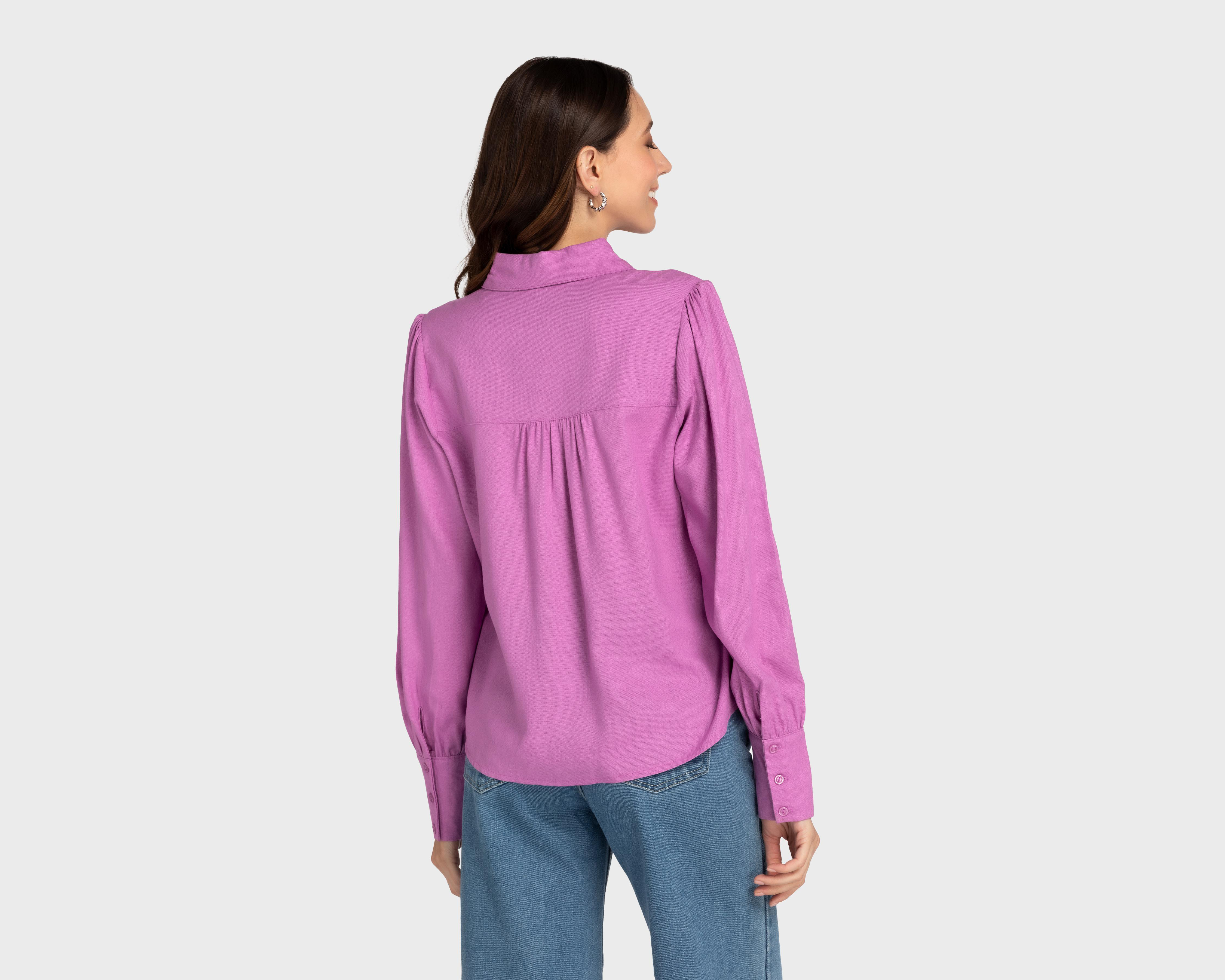 Foto 4 pulgar | Blusa Sahara Manga Larga con Botones