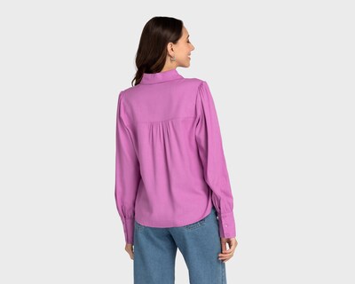 Foto 3 | Blusa Sahara Manga Larga con Botones