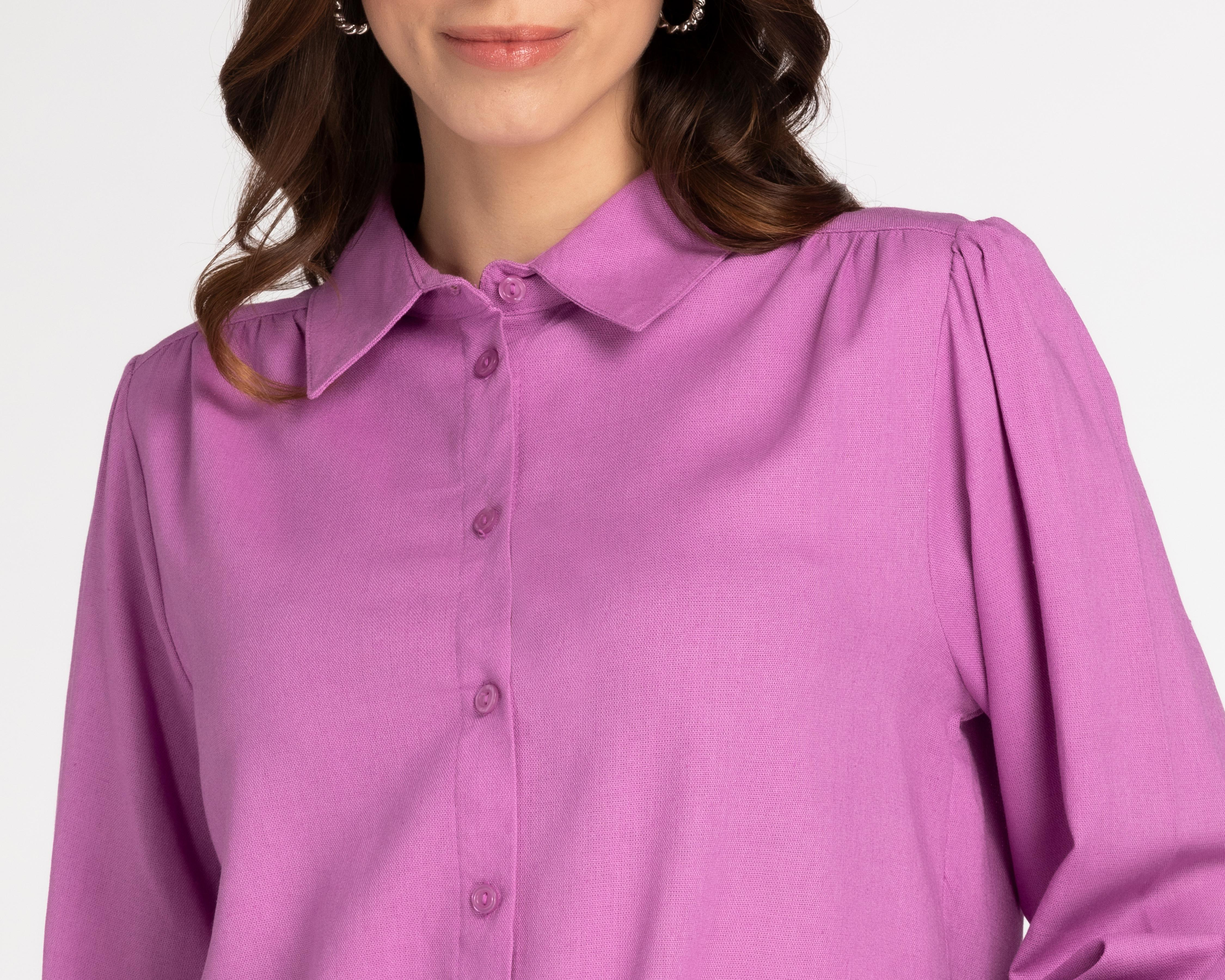 Foto 5 pulgar | Blusa Sahara Manga Larga con Botones