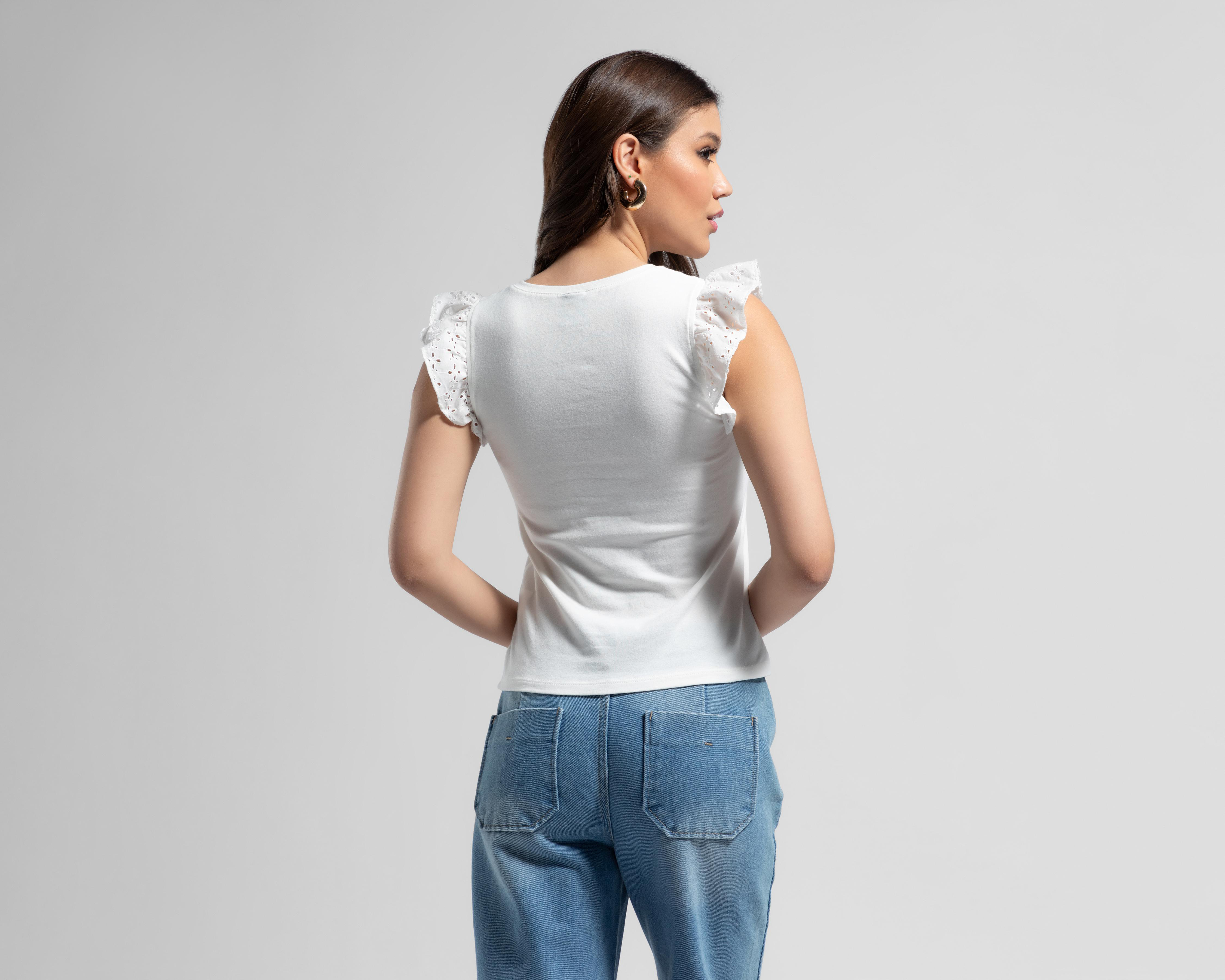 Foto 4 pulgar | Blusa Jennifer Lopez con Bordado