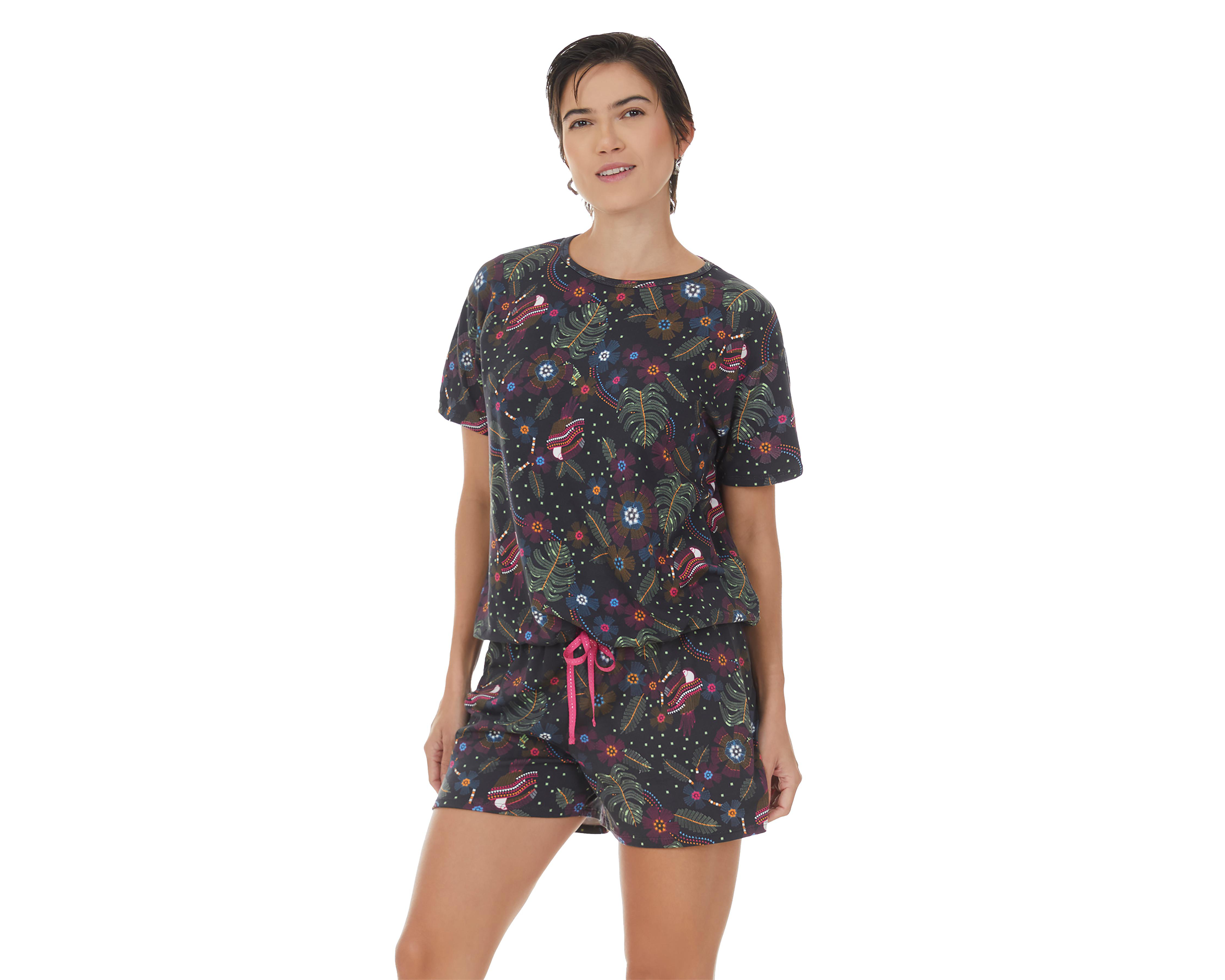 Foto 5 pulgar | Pijama Tops & Bottoms para Mujer 2 Piezas