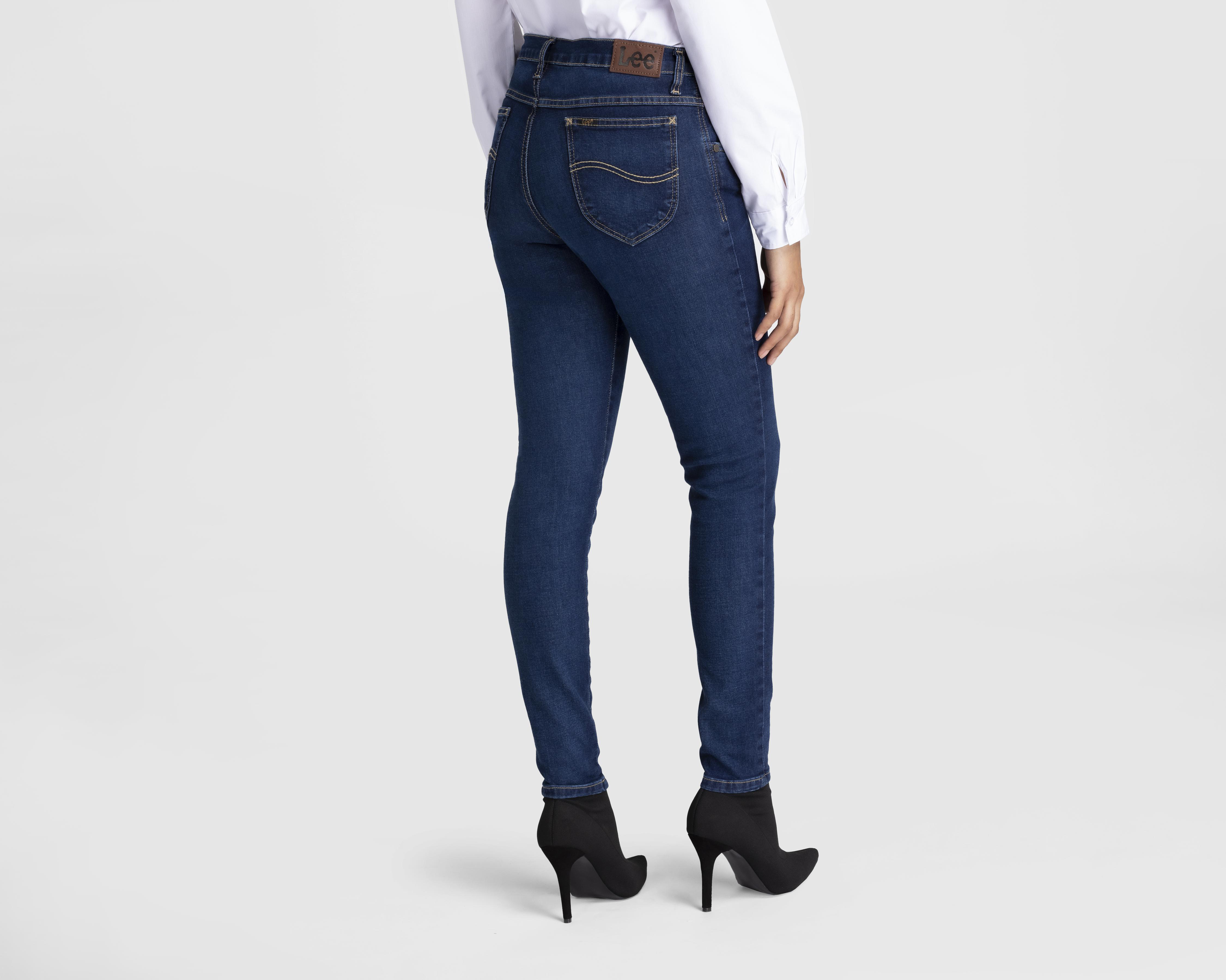 Foto 3 | Jeans Lee Skinny Fit Deslavados