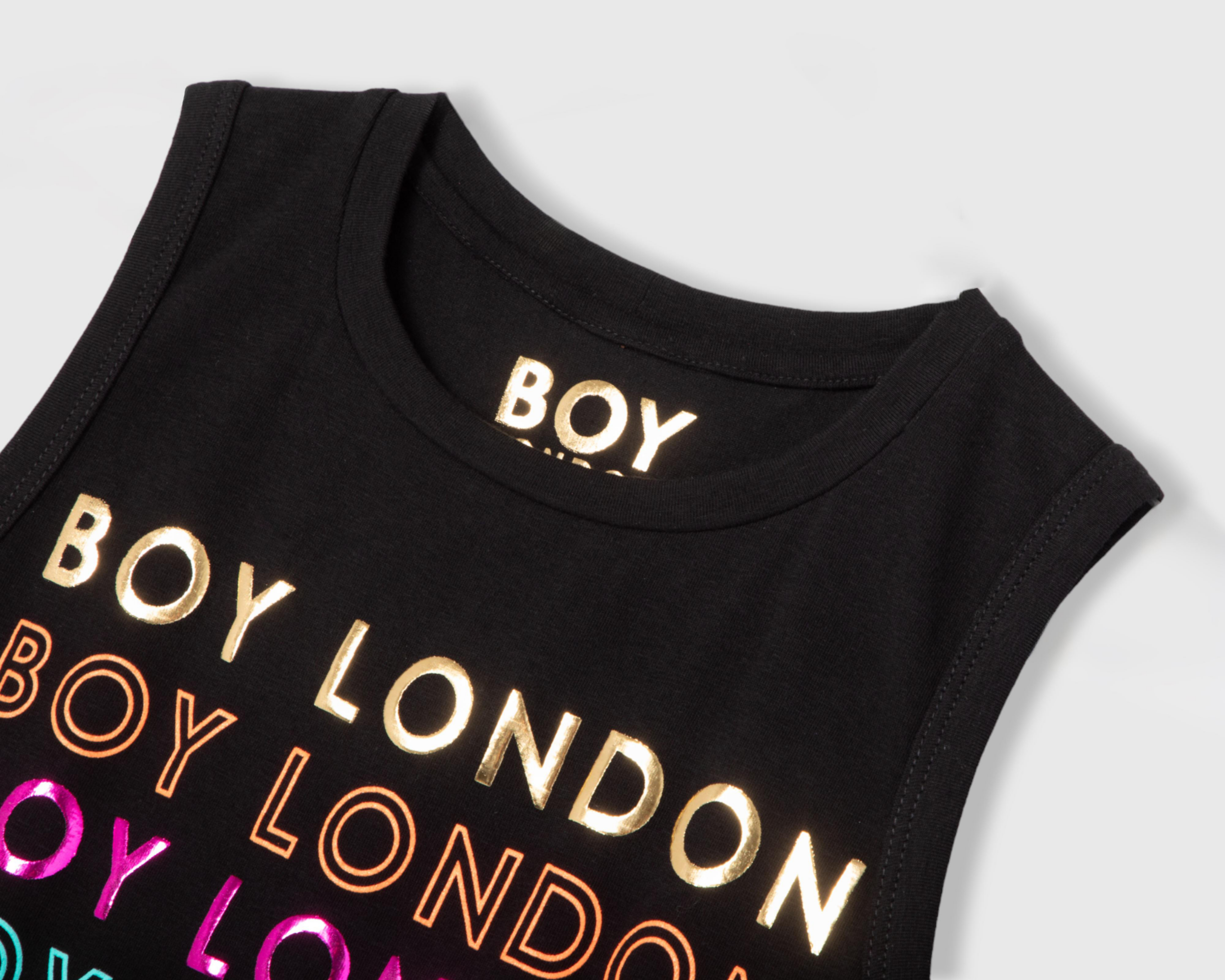 Foto 4 pulgar | Playera Boy London sin Mangas con Estampado