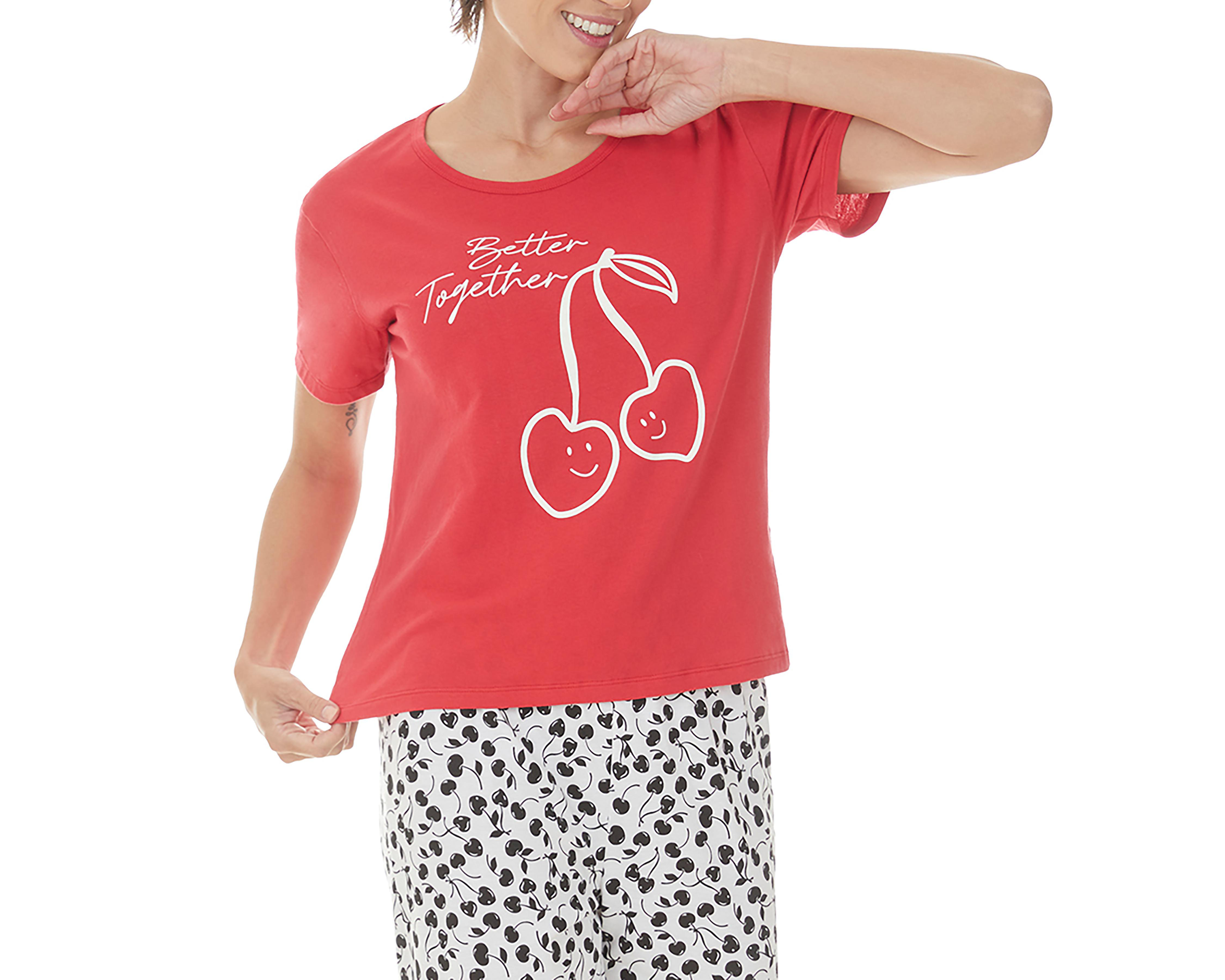 Foto 4 pulgar | Pijama Tops & Bottoms para Mujer 2 Piezas