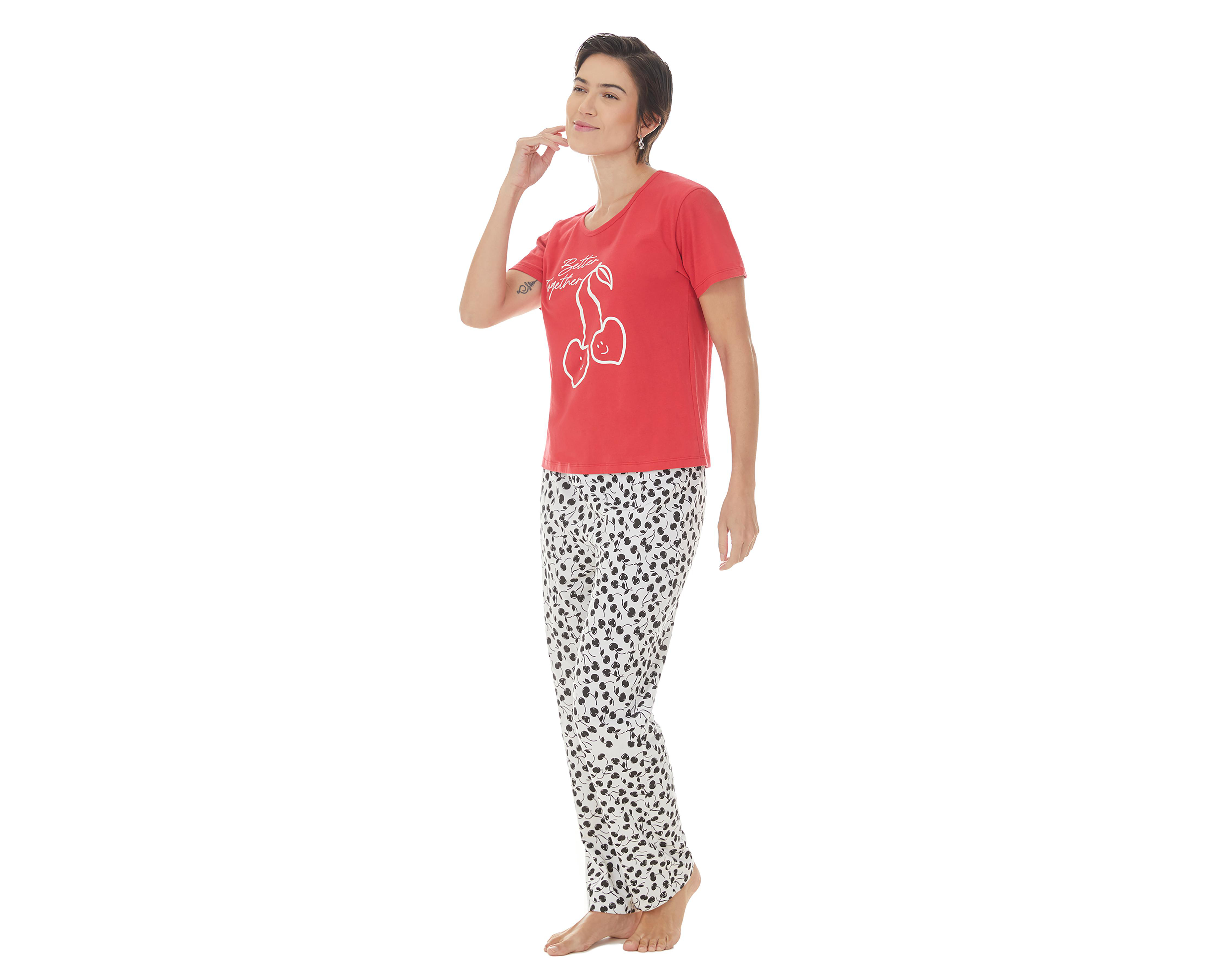 Foto 5 pulgar | Pijama Tops & Bottoms para Mujer 2 Piezas