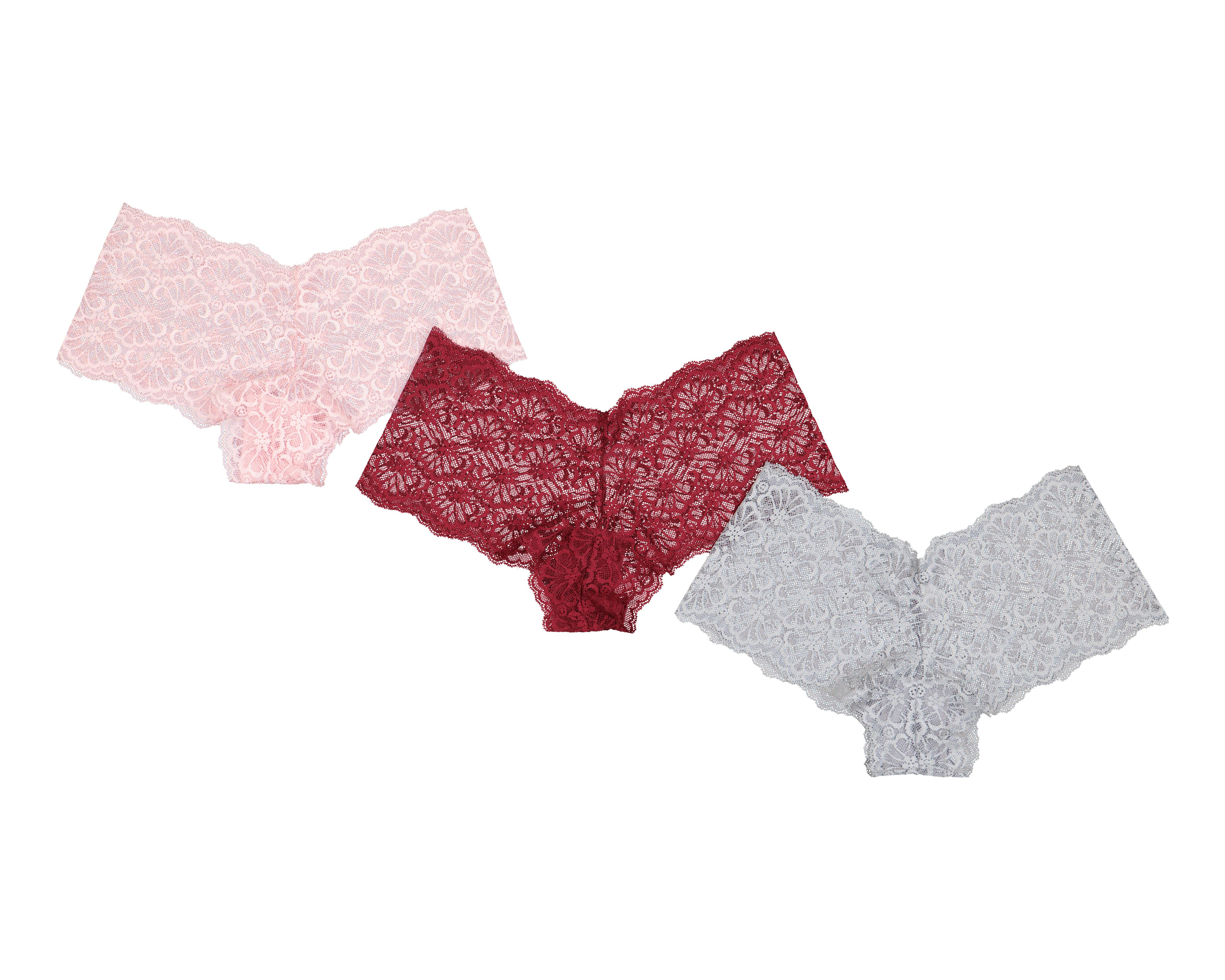 Foto 2 pulgar | Bóxer Valeria Intimates de Encaje para Mujer 3 Pack