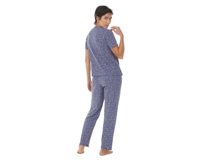 Foto 4 | Pijama de Algodón Tops & Bottoms para Mujer 2 Piezas
