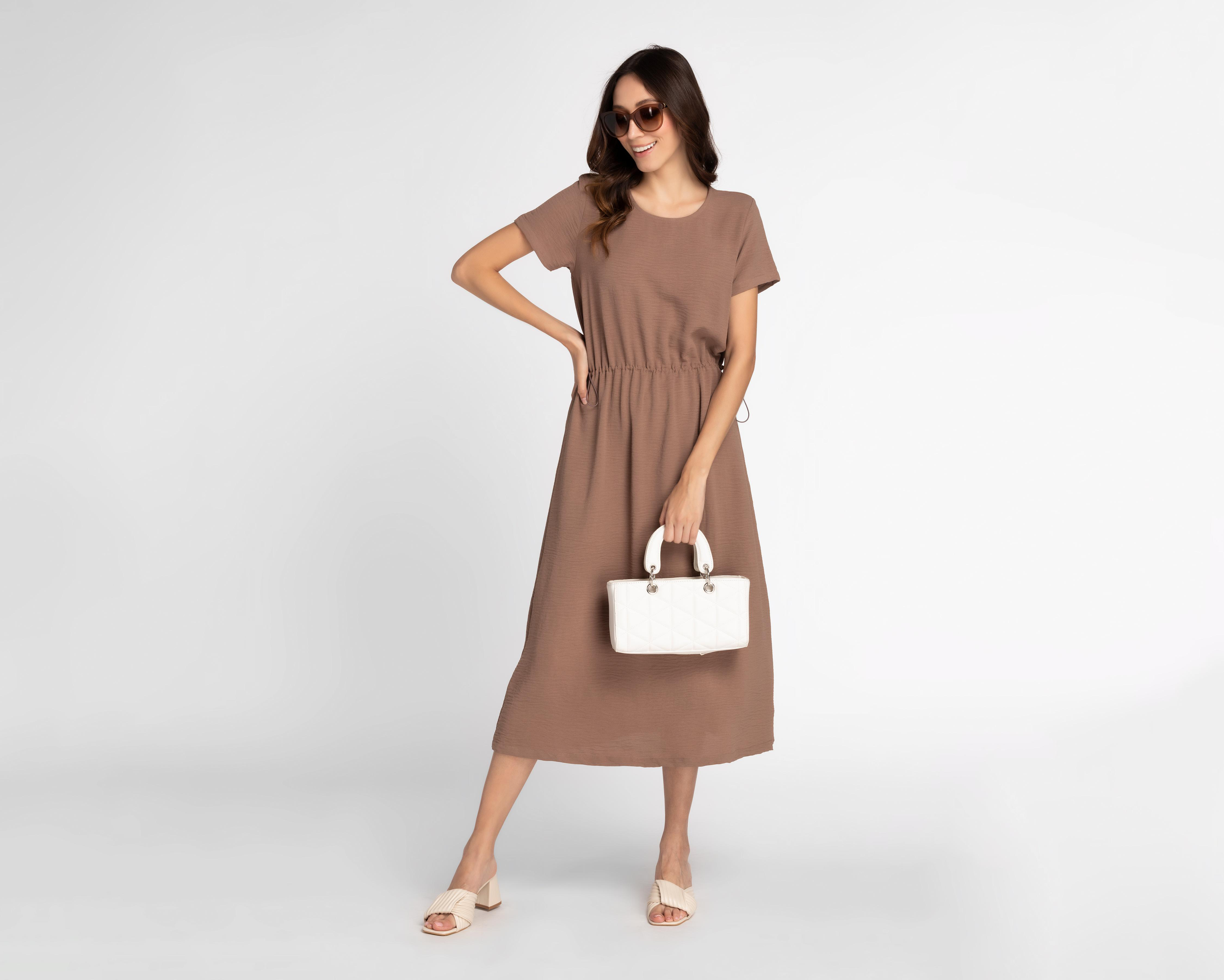 Foto 2 | Vestido Sahara Casual Midi con Cintura Ajustable