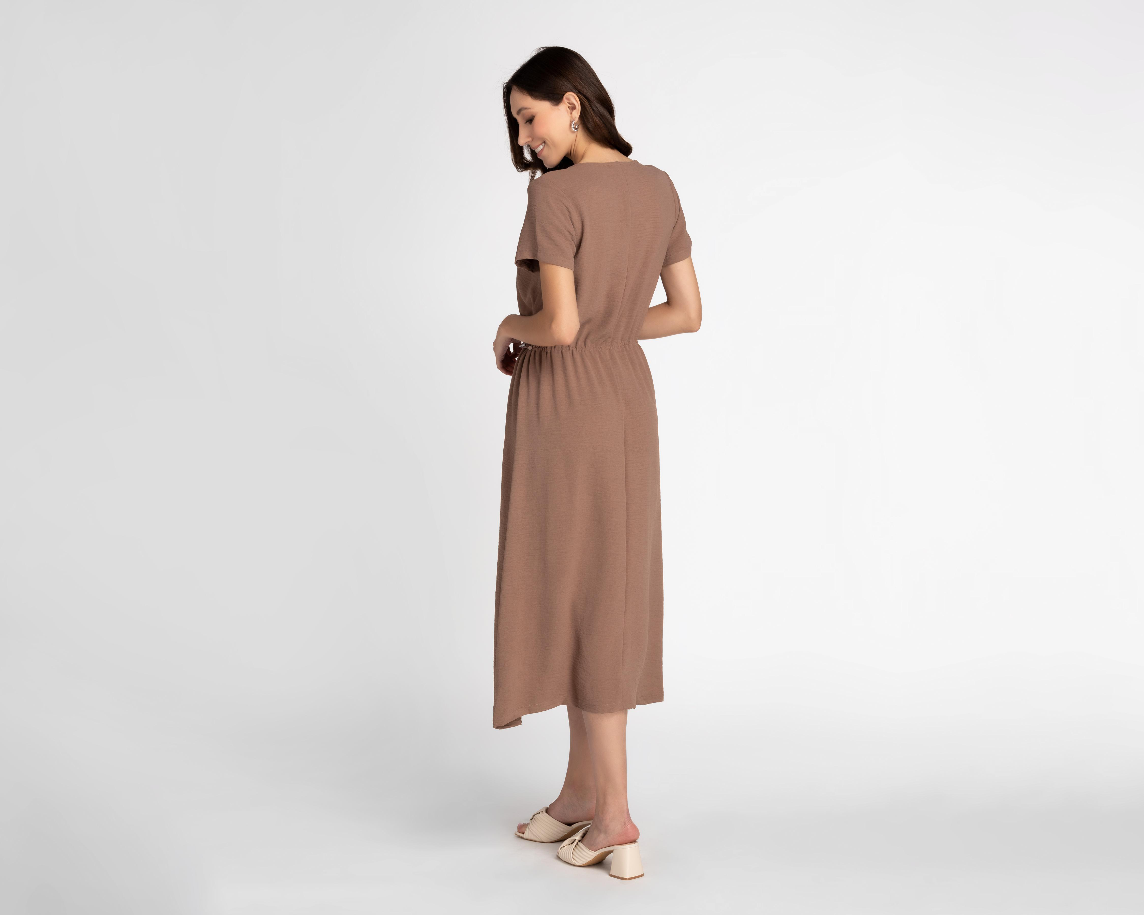Foto 3 | Vestido Sahara Casual Midi con Cintura Ajustable