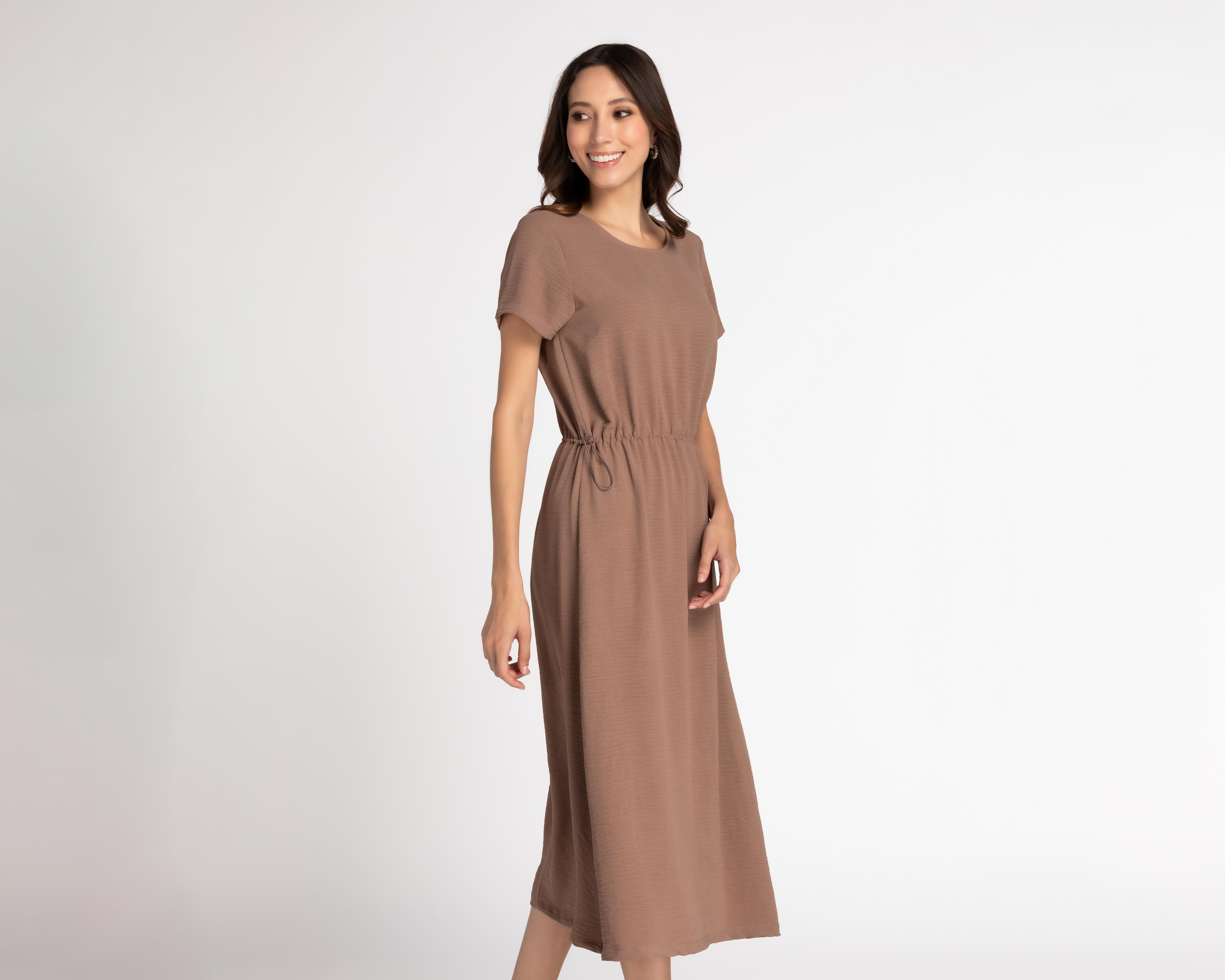 Foto 4 | Vestido Sahara Casual Midi con Cintura Ajustable