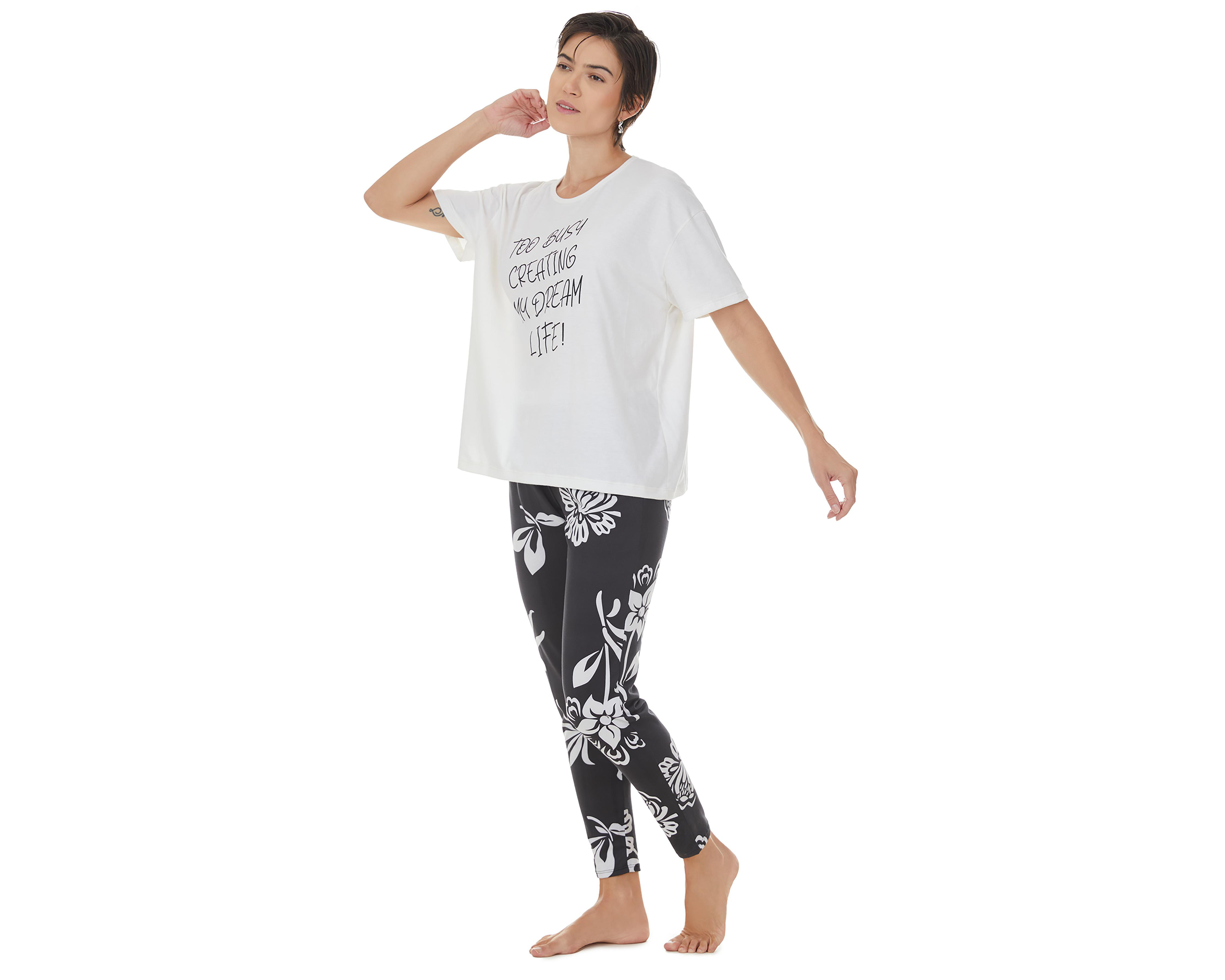 Foto 5 pulgar | Pijama Tops & Bottoms para Mujer 2 Piezas