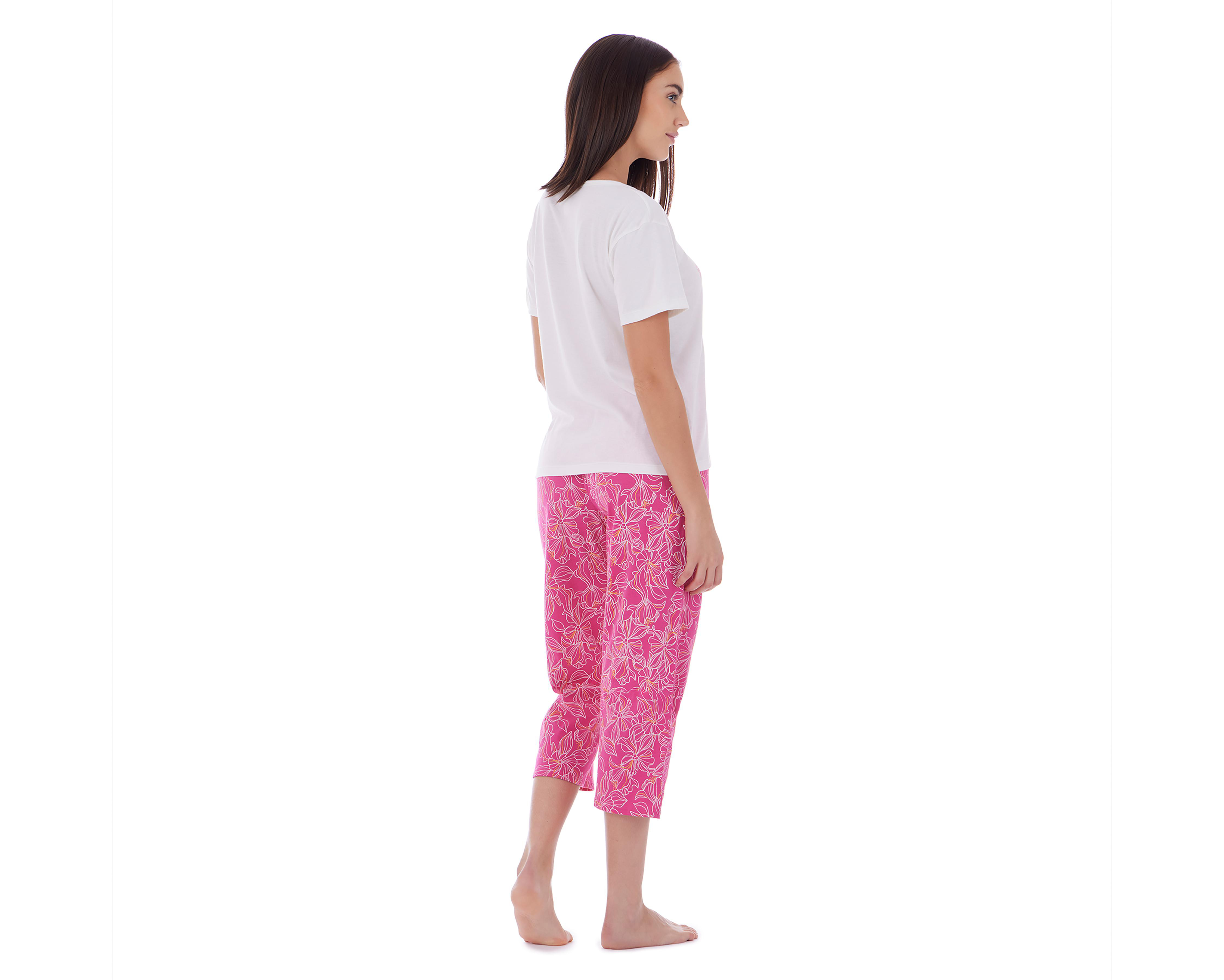 Foto 3 pulgar | Pijama Tops & Bottoms para Mujer 2 Piezas