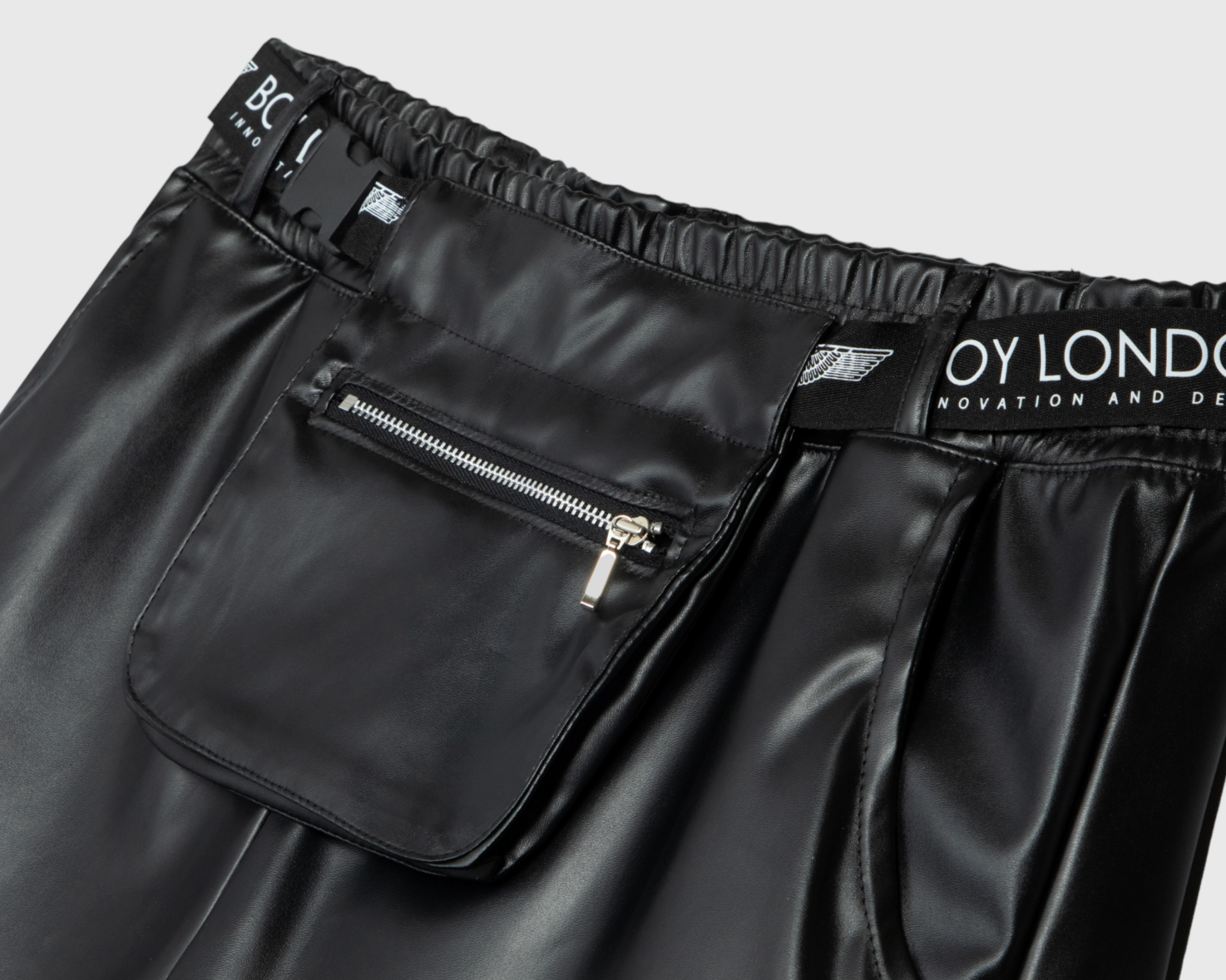 Foto 4 pulgar | Short Boy London tipo Cuero