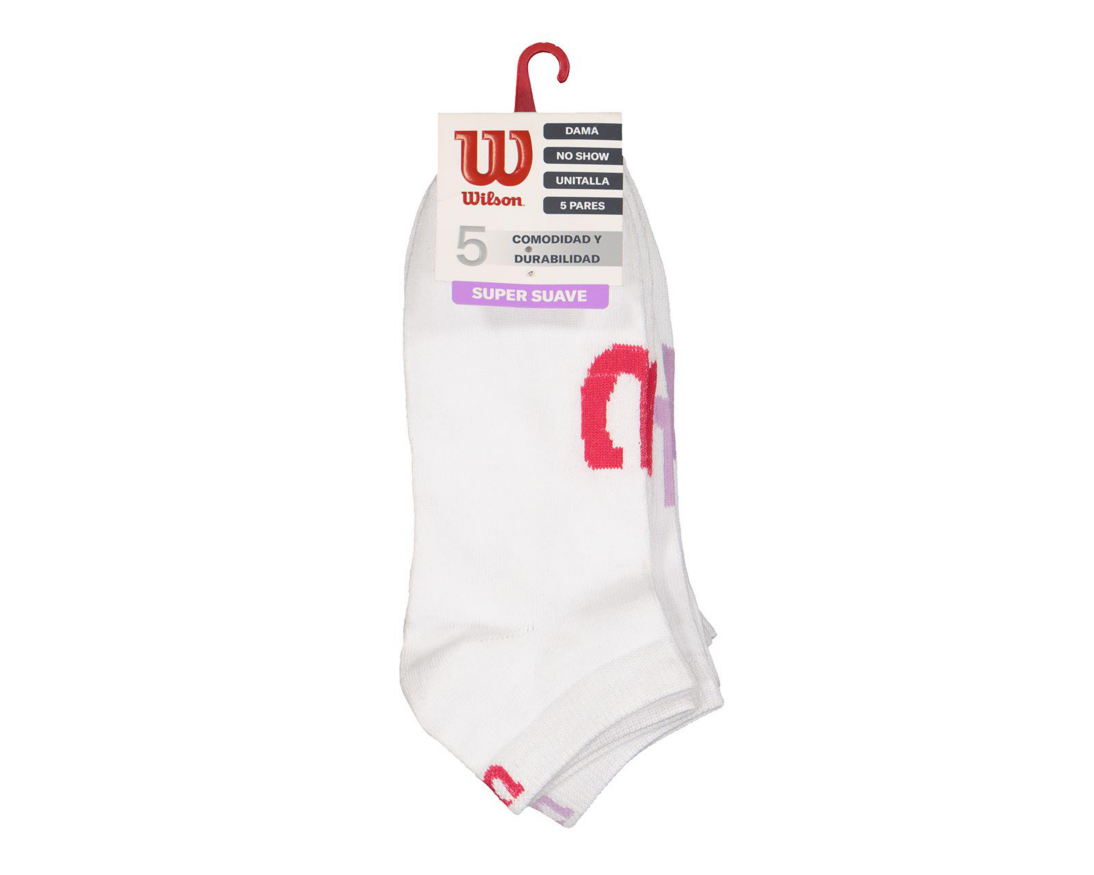 Foto 5 pulgar | Calcetas Deportivas Cortos Wilson para Mujer 5 Pares