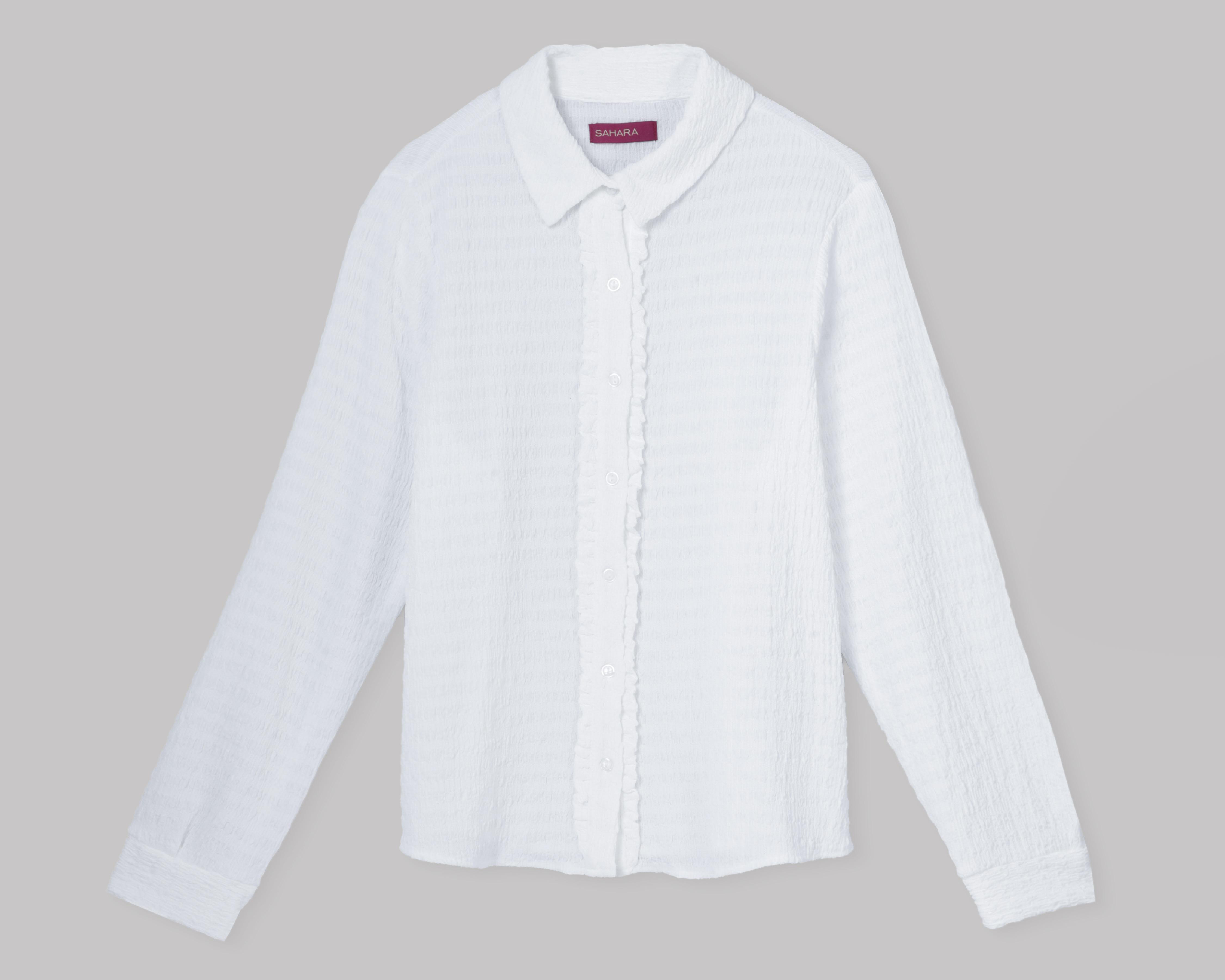 Blusa Sahara Manga Larga con Botones