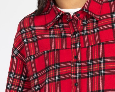 Foto 4 | Camisa Refill Manga Larga a Cuadros
