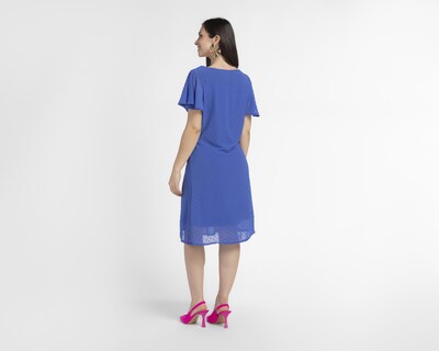 Foto 3 | Vestido Sahara Casual Azul con Manga Mariposa y Collar