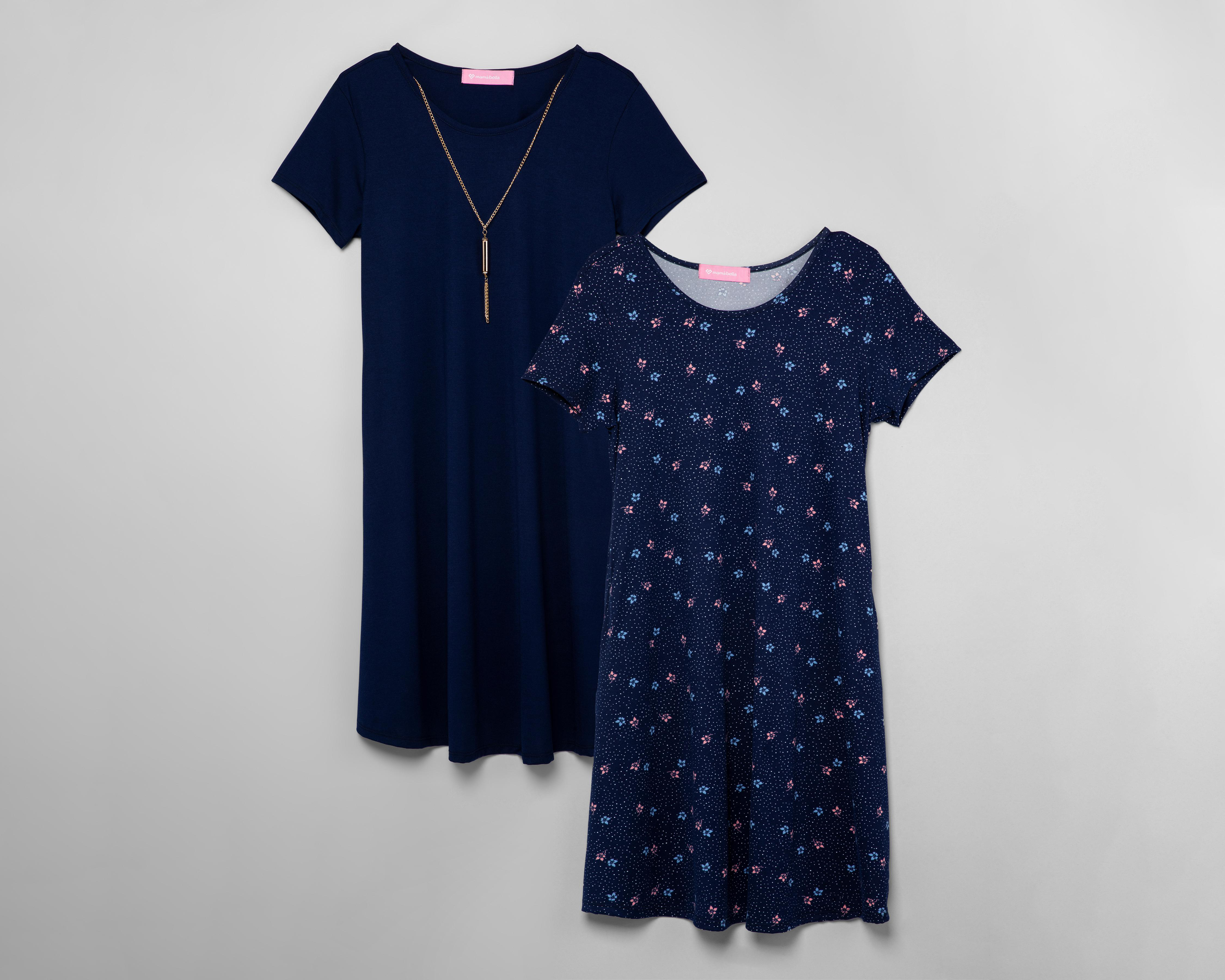 Vestido de Maternidad Mamá Bella Manga Corta 2 Piezas