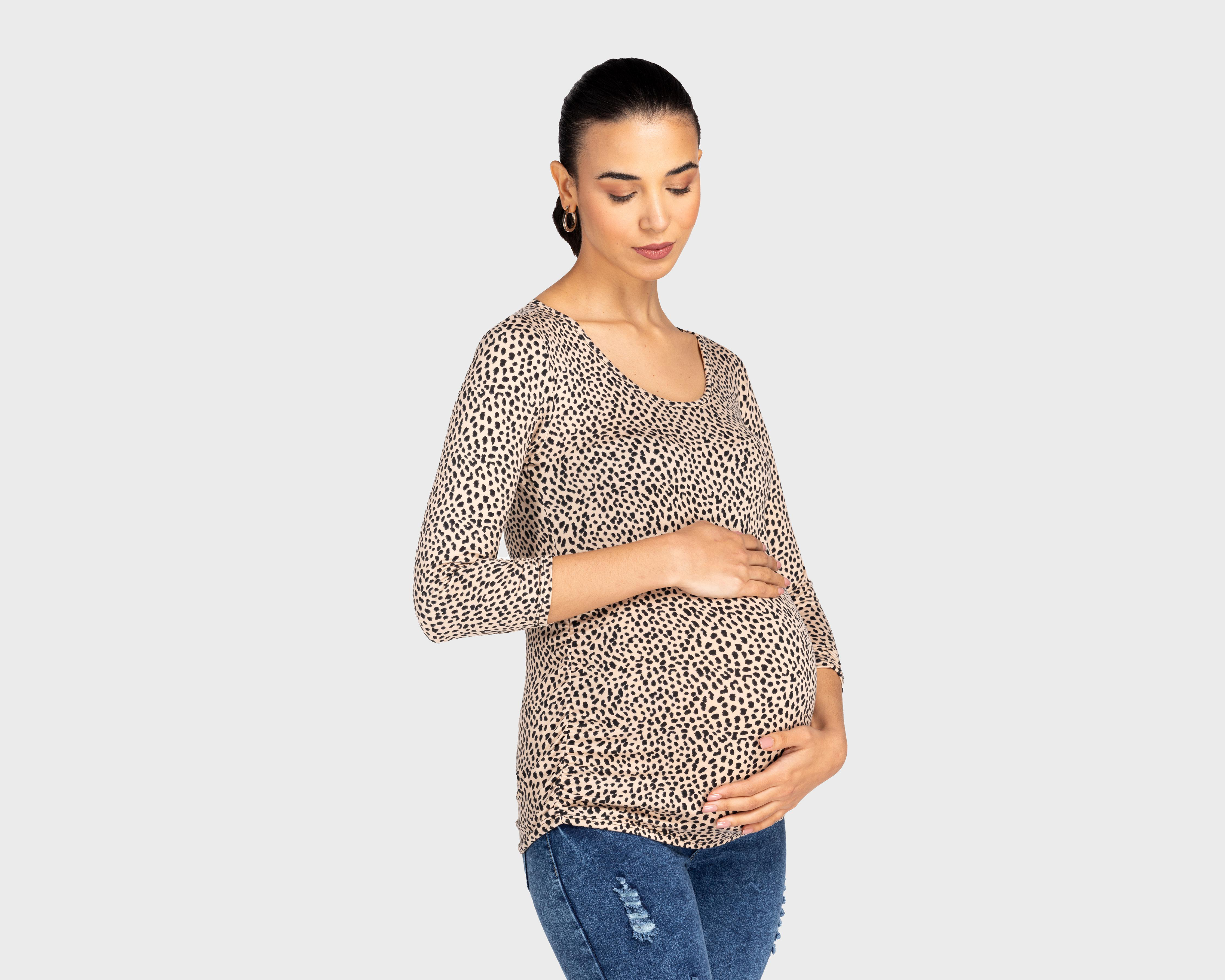 Foto 3 pulgar | Blusa de Maternidad Mamá Bella Manga 3/4 2 Piezas