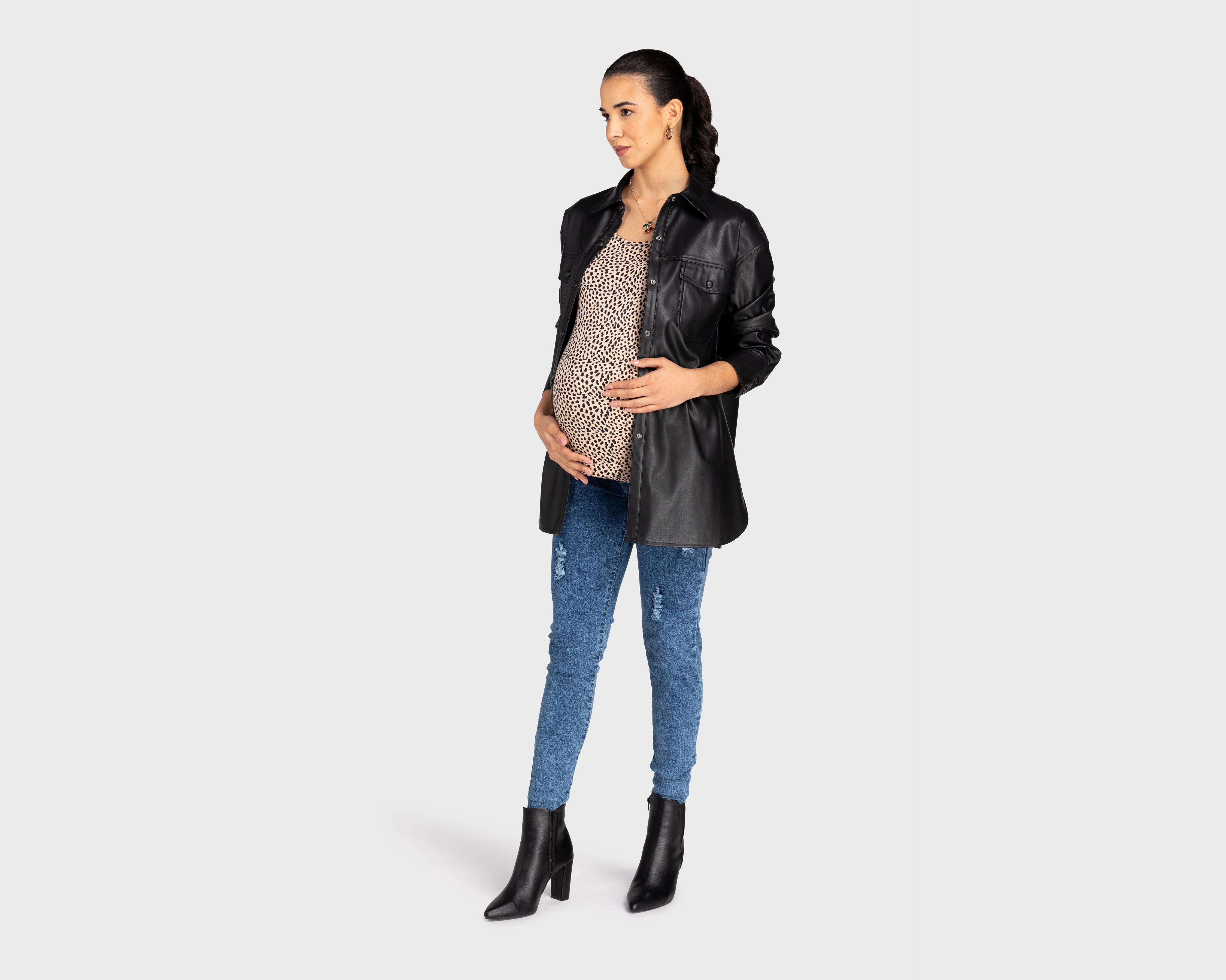 Foto 4 pulgar | Blusa de Maternidad Mamá Bella Manga 3/4 2 Piezas