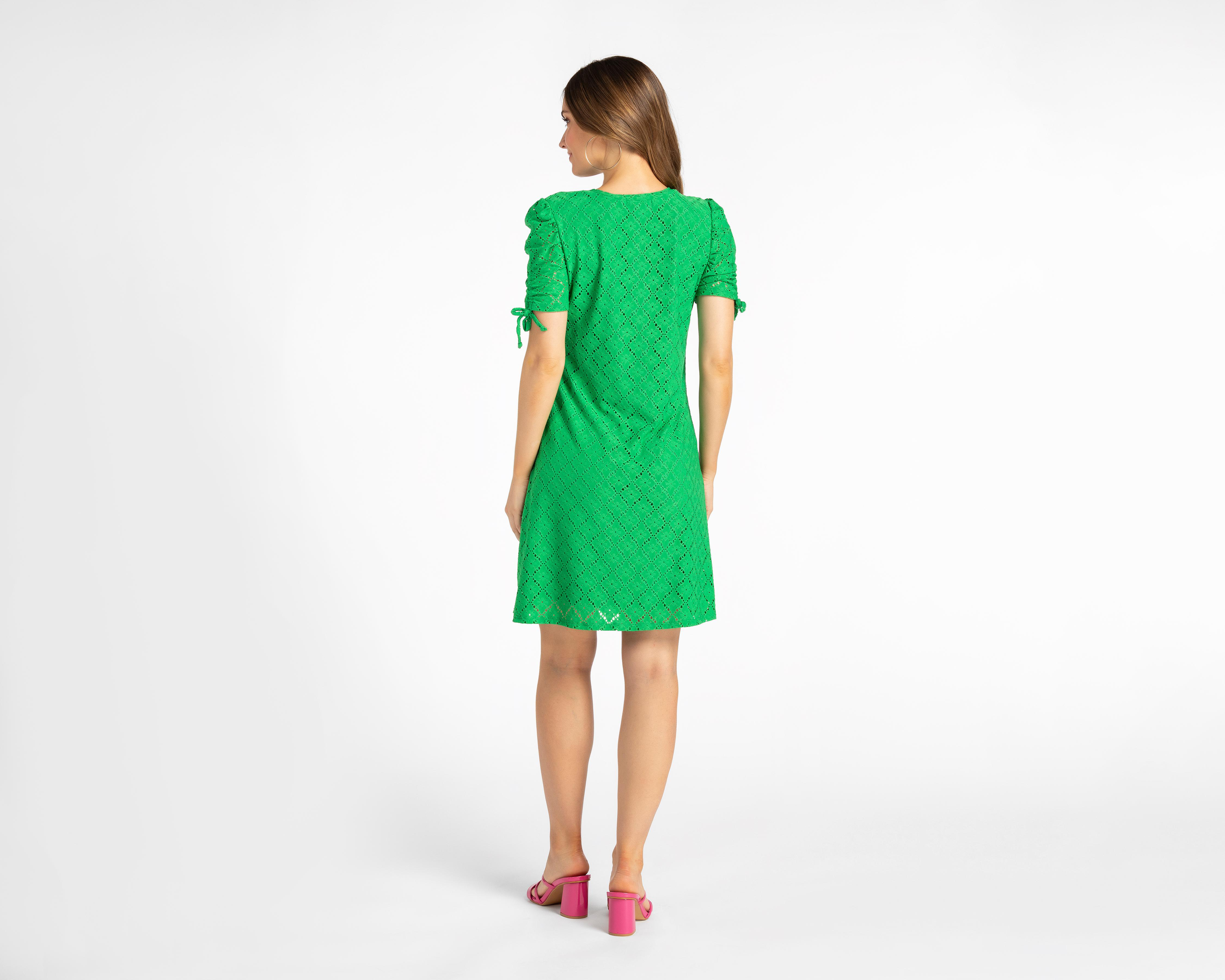 Foto 4 pulgar | Vestido de Maternidad Mamá Bella Verde con Elevadores